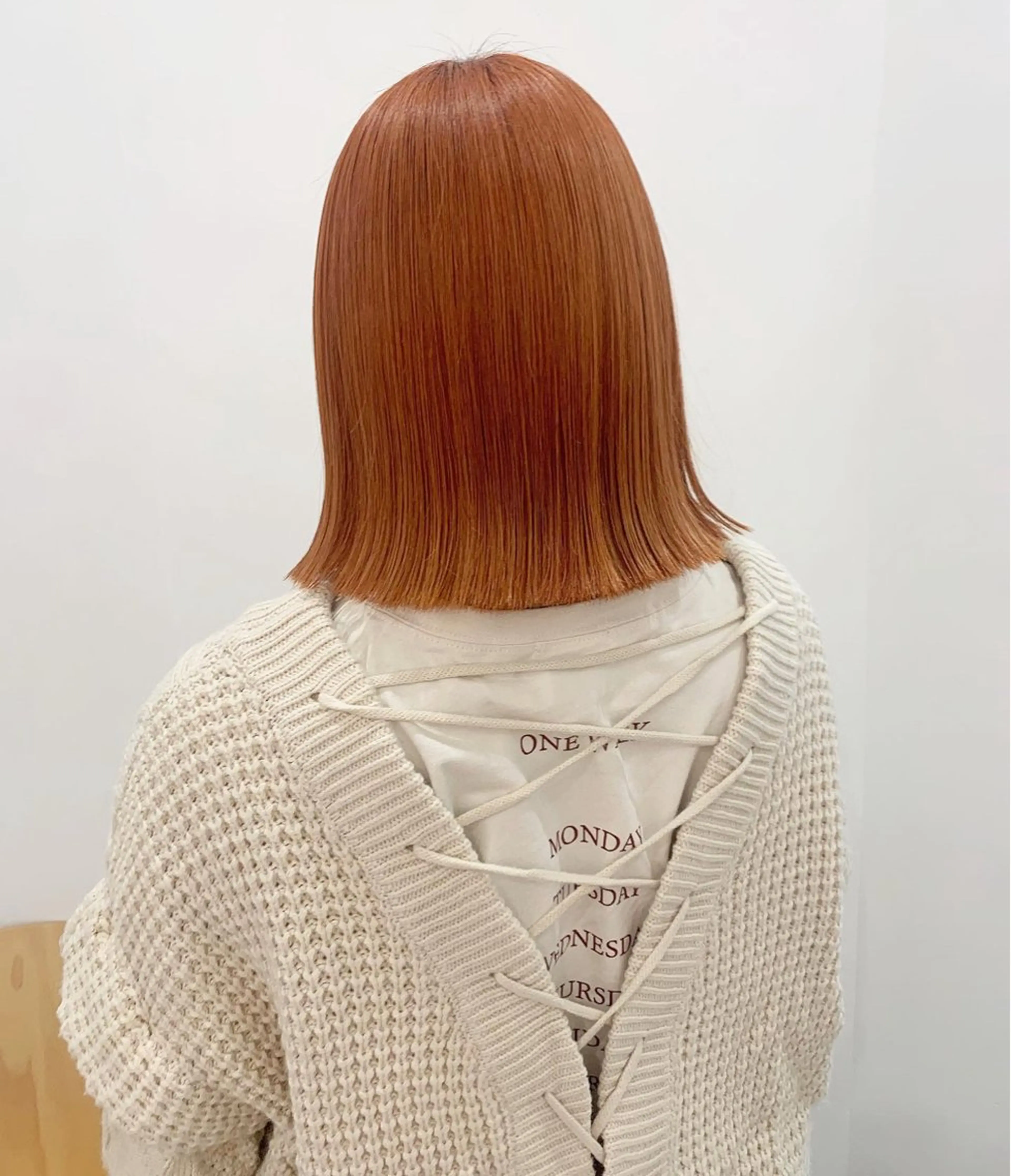 カラー ブリーチ オレンジ ALLYS 渋谷店所属・最高級の艶のある カラーmei🎨のヘアスタイル