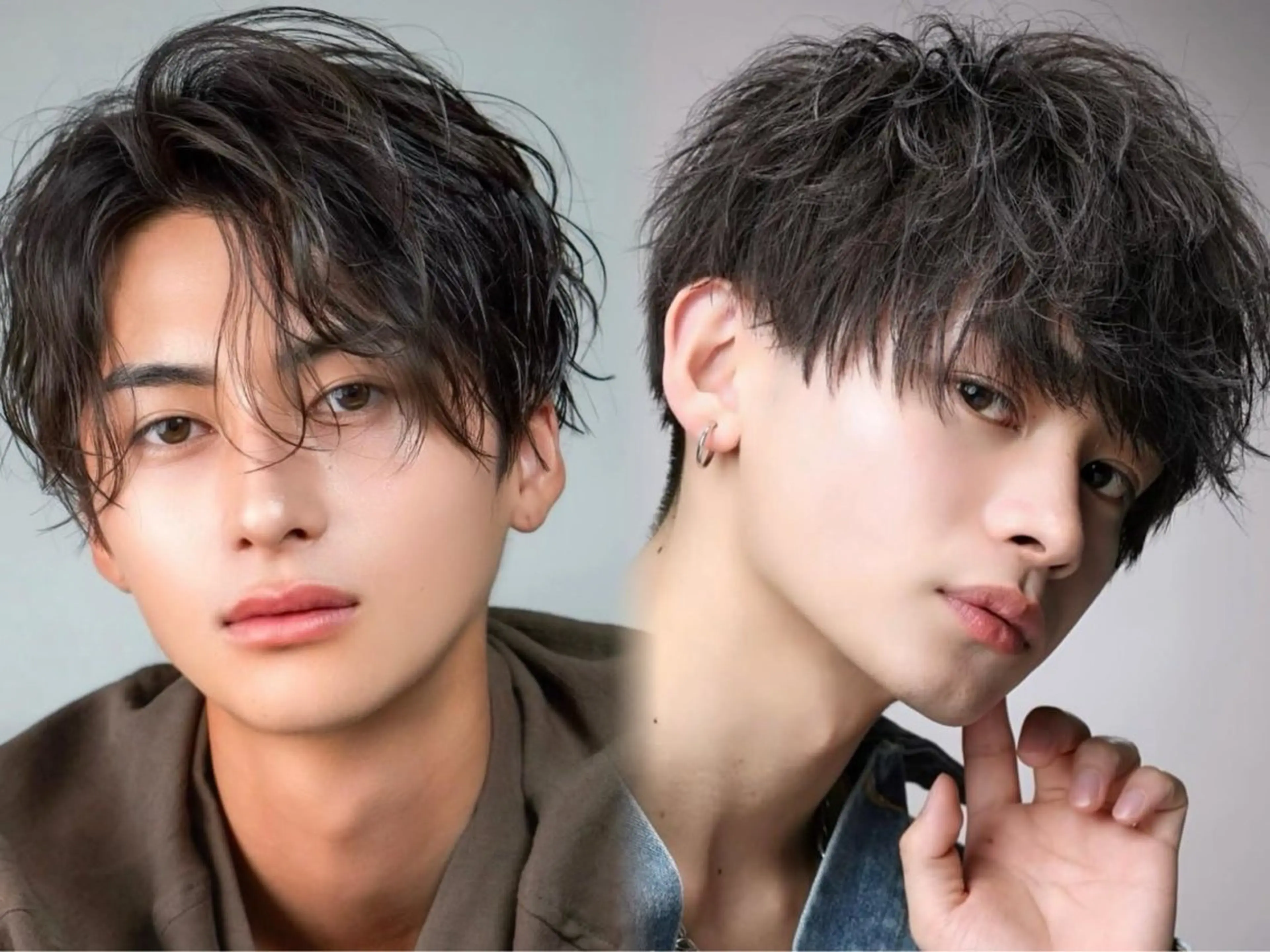 ショート パーマ メンズ カット パーマ 💎透明感/韓国/ レイヤー/泉亮介💎のヘアスタイル