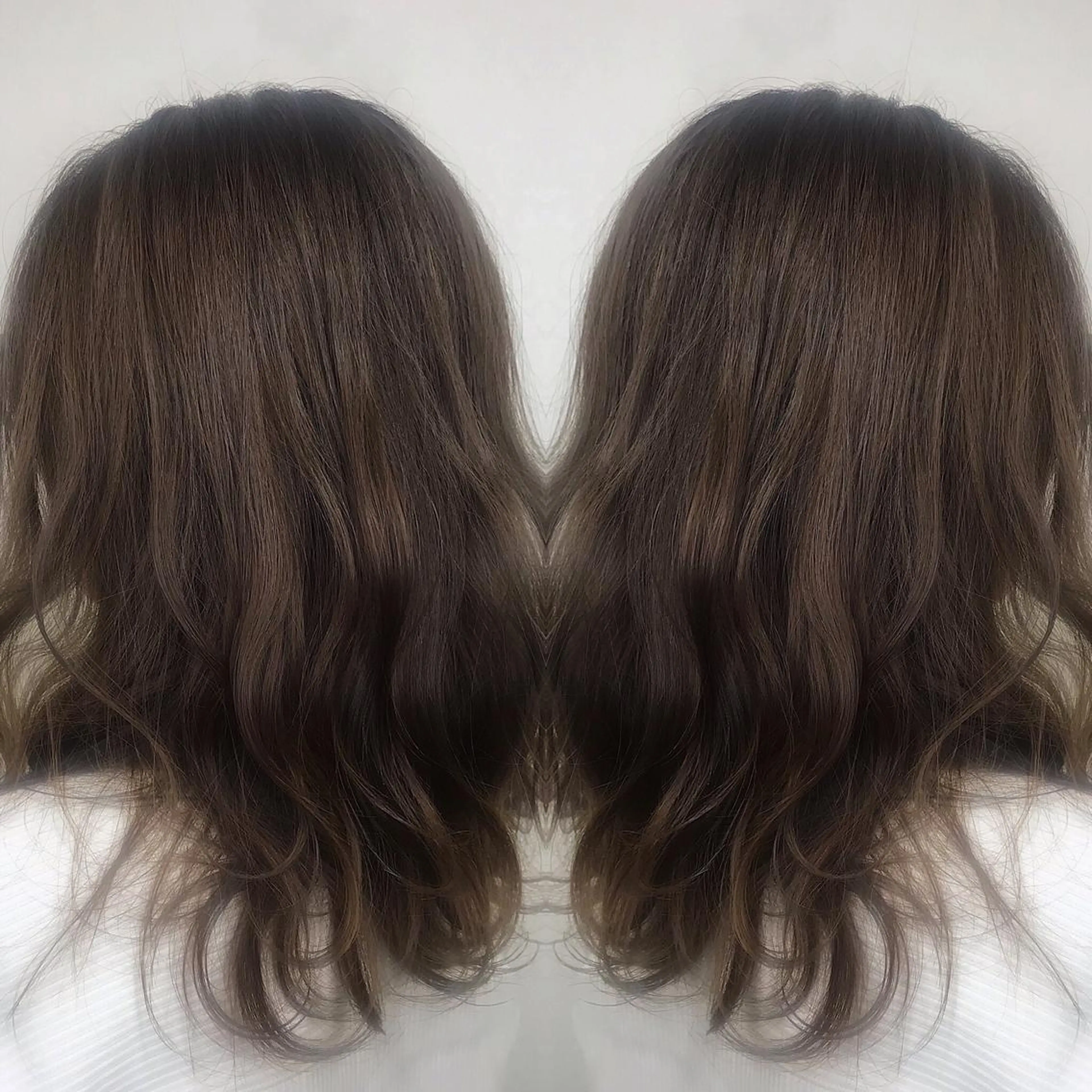 セミロング カラー グレージュ ラベンダーカラー ラベンダーグレージュ ラベンダーグレー ヘアカラー 柴田 祐輔のヘアスタイル