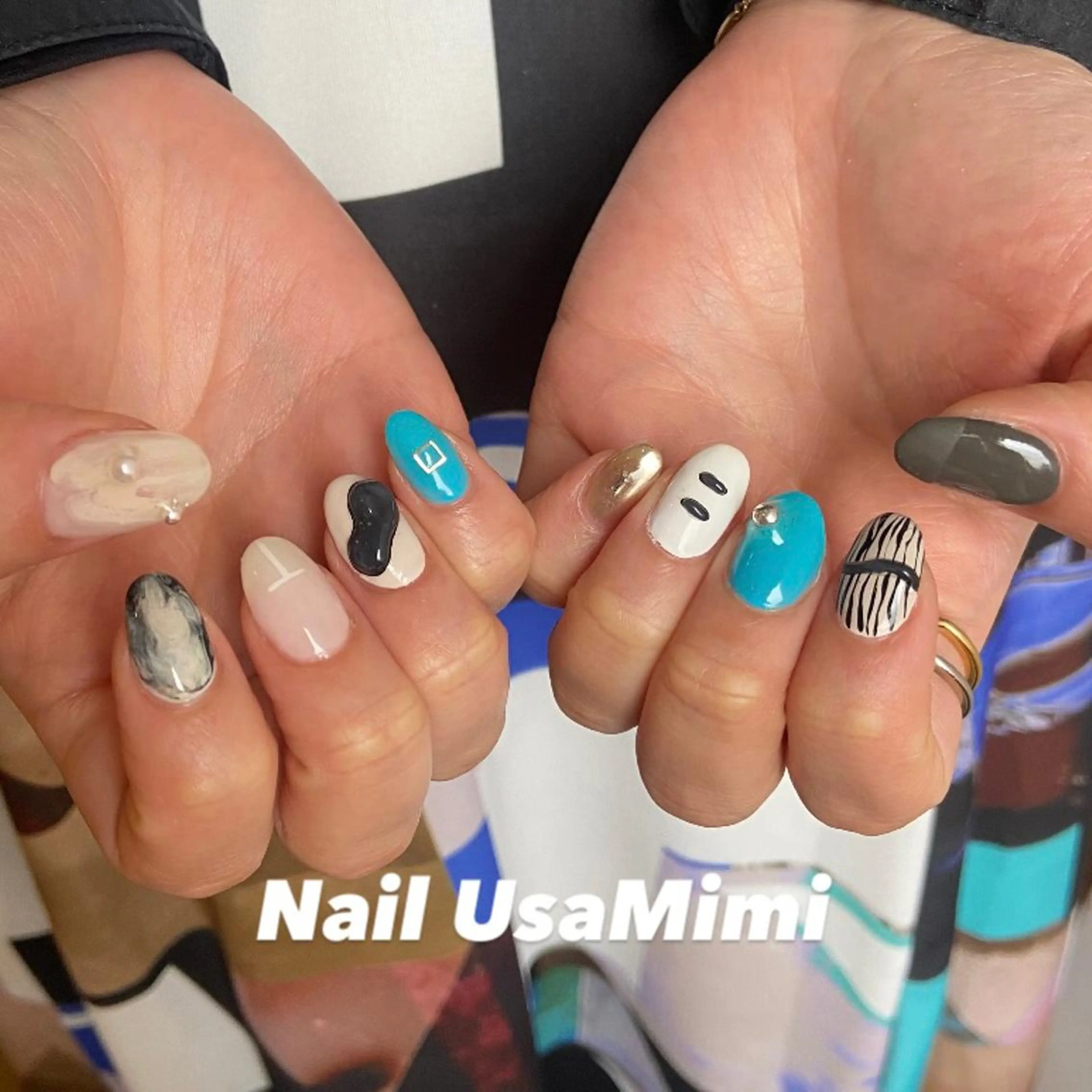 ネイル フットネイル ジェルネイル マグネットネイル 持ち込み ニュアンスネイル 本町ネイルNail UsaMimiのネイルデザイン