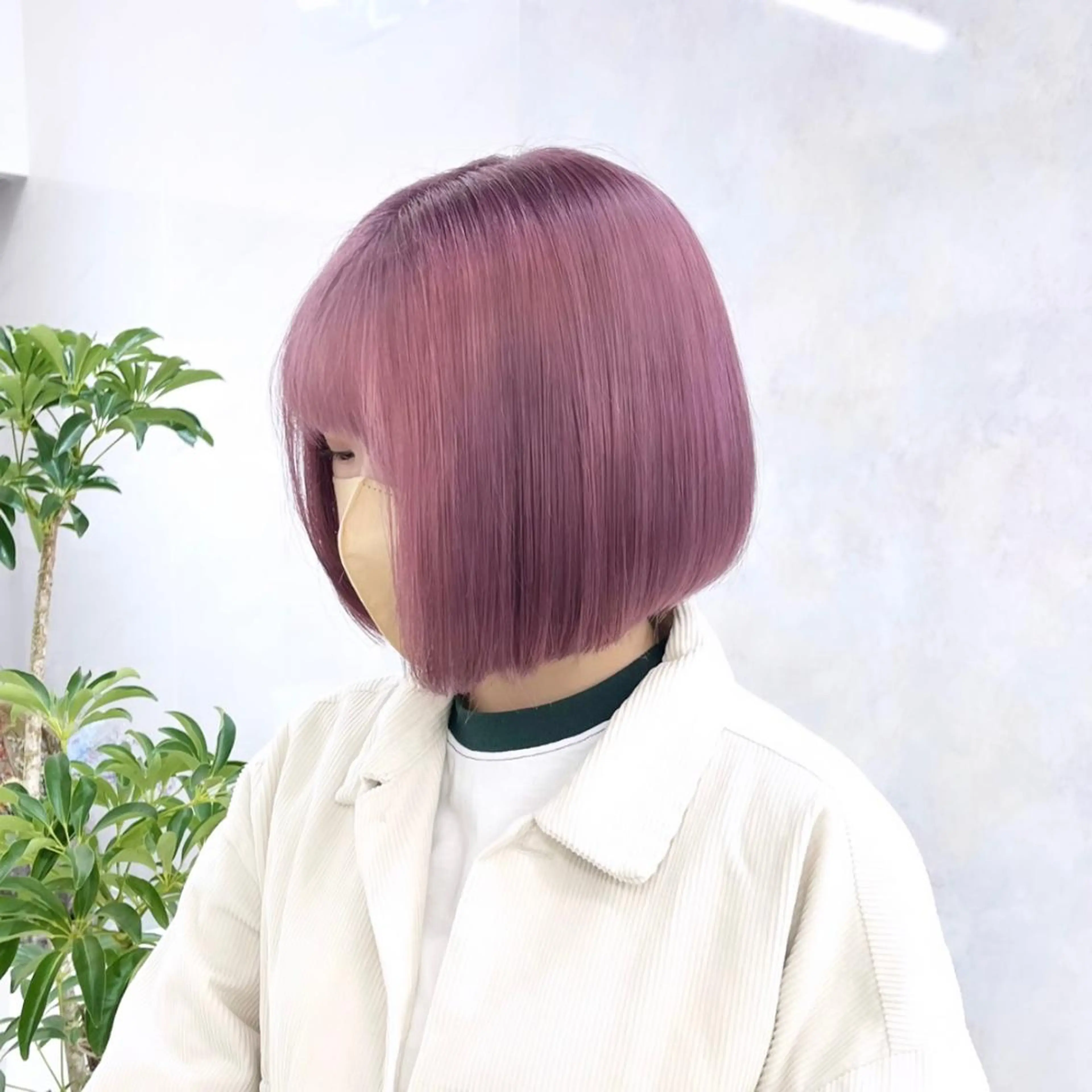 ミディアム カラー パーマ ヘアアレンジ メンズ キッズ ネイル マツエク・マツパ アイブロウ カット ヘアカラー トリートメント ハイトーン/ピンク 💗モモ໒꒱のヘアスタイル