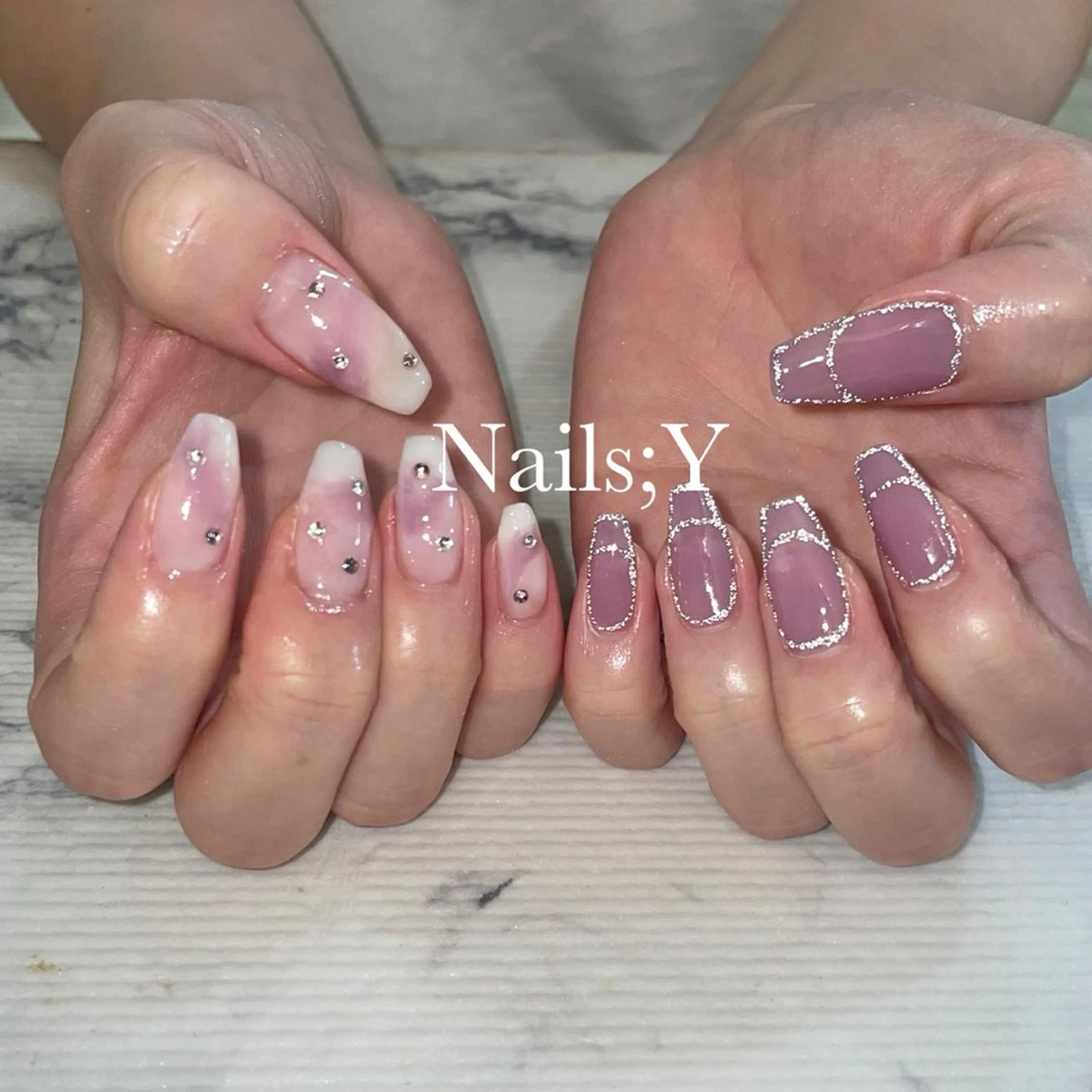 ネイル フラッシュネイル ラメ(グリッター) 持ち込み yo koのネイルデザイン