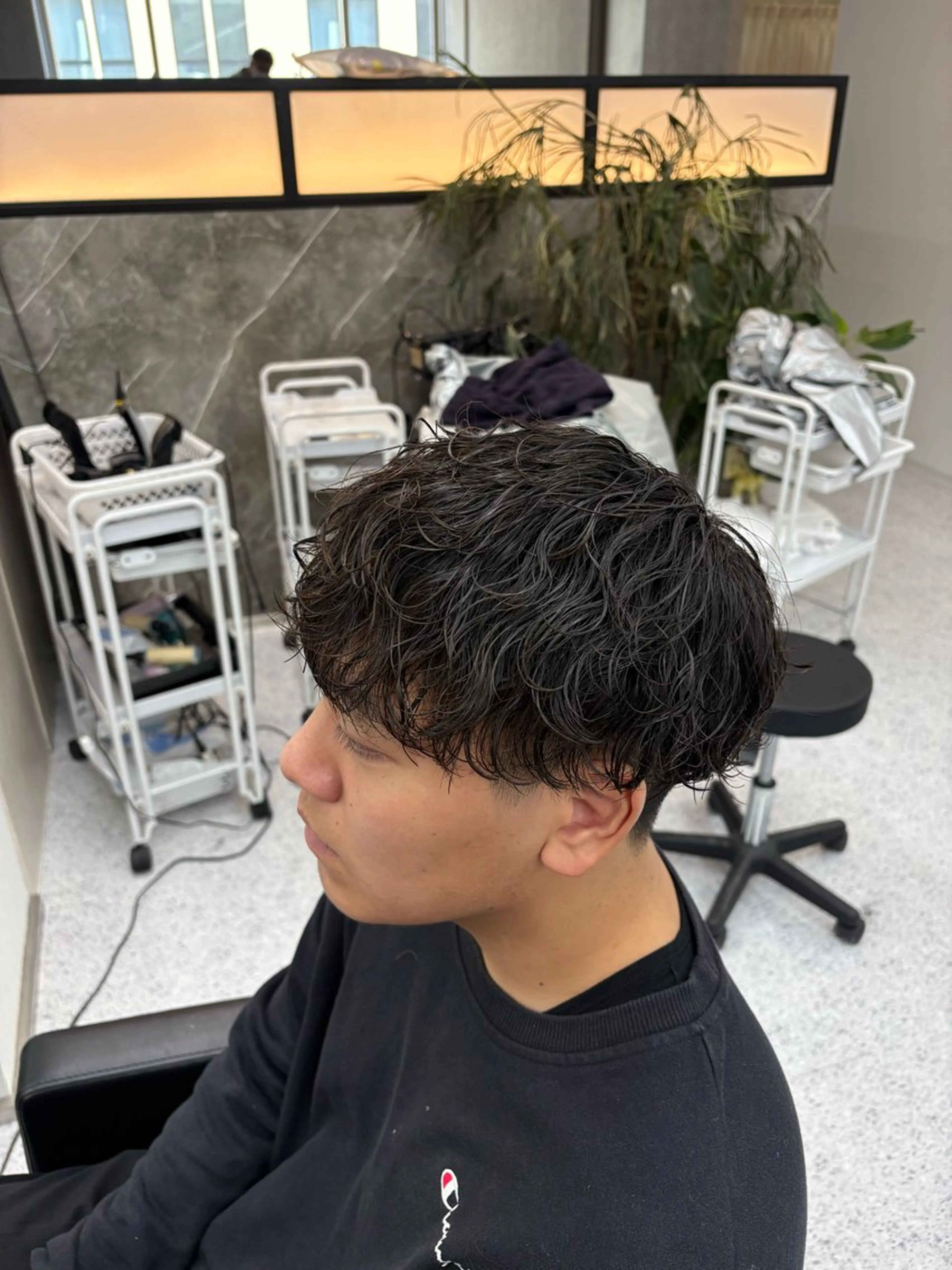 パーマ メンズ カット パーマ 笹江 瑞穂のヘアスタイル