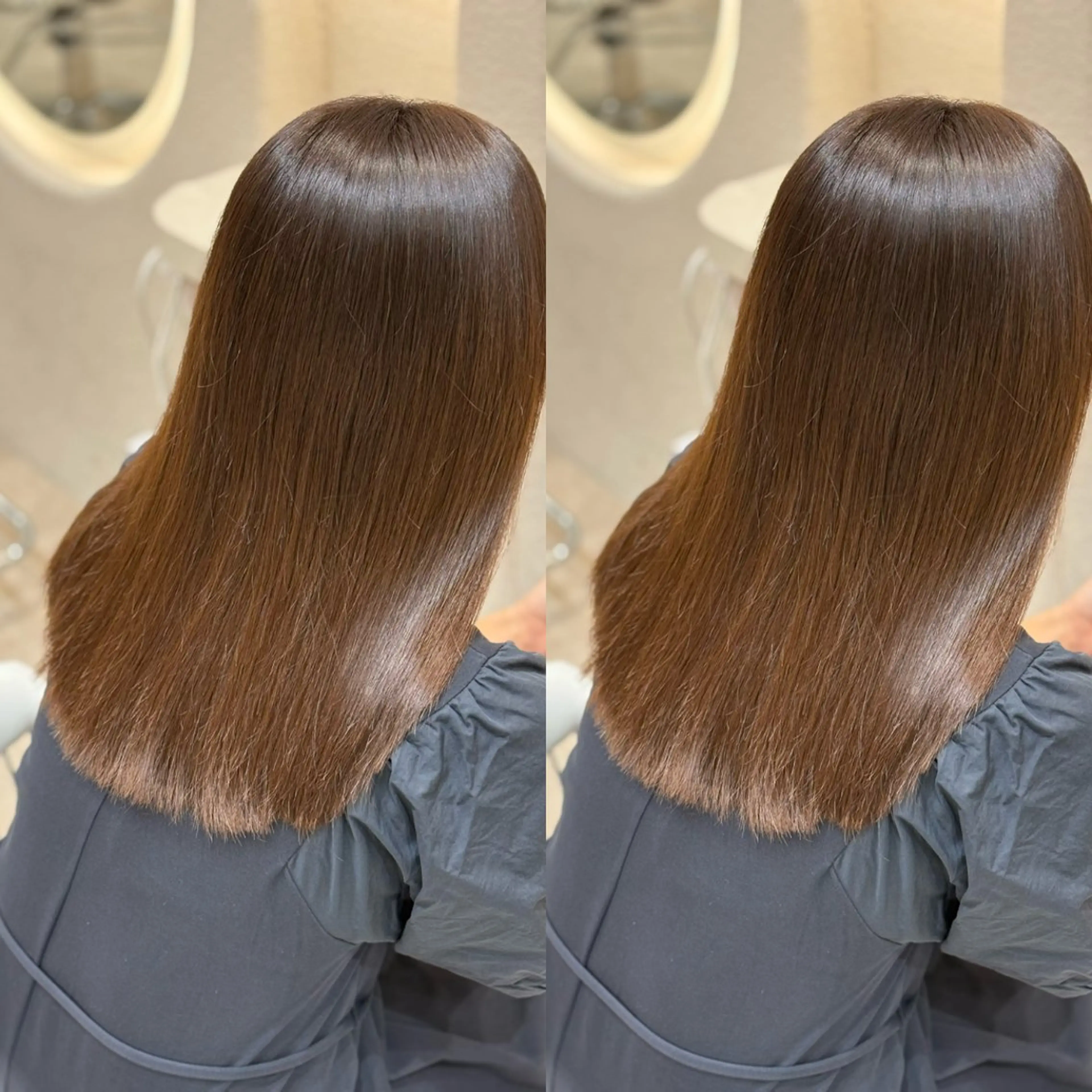 ✨👑 うる艶美髪矯正＋髪質改善カラー＋似合わせカット＋内部補修トリートメント👑✨の写真