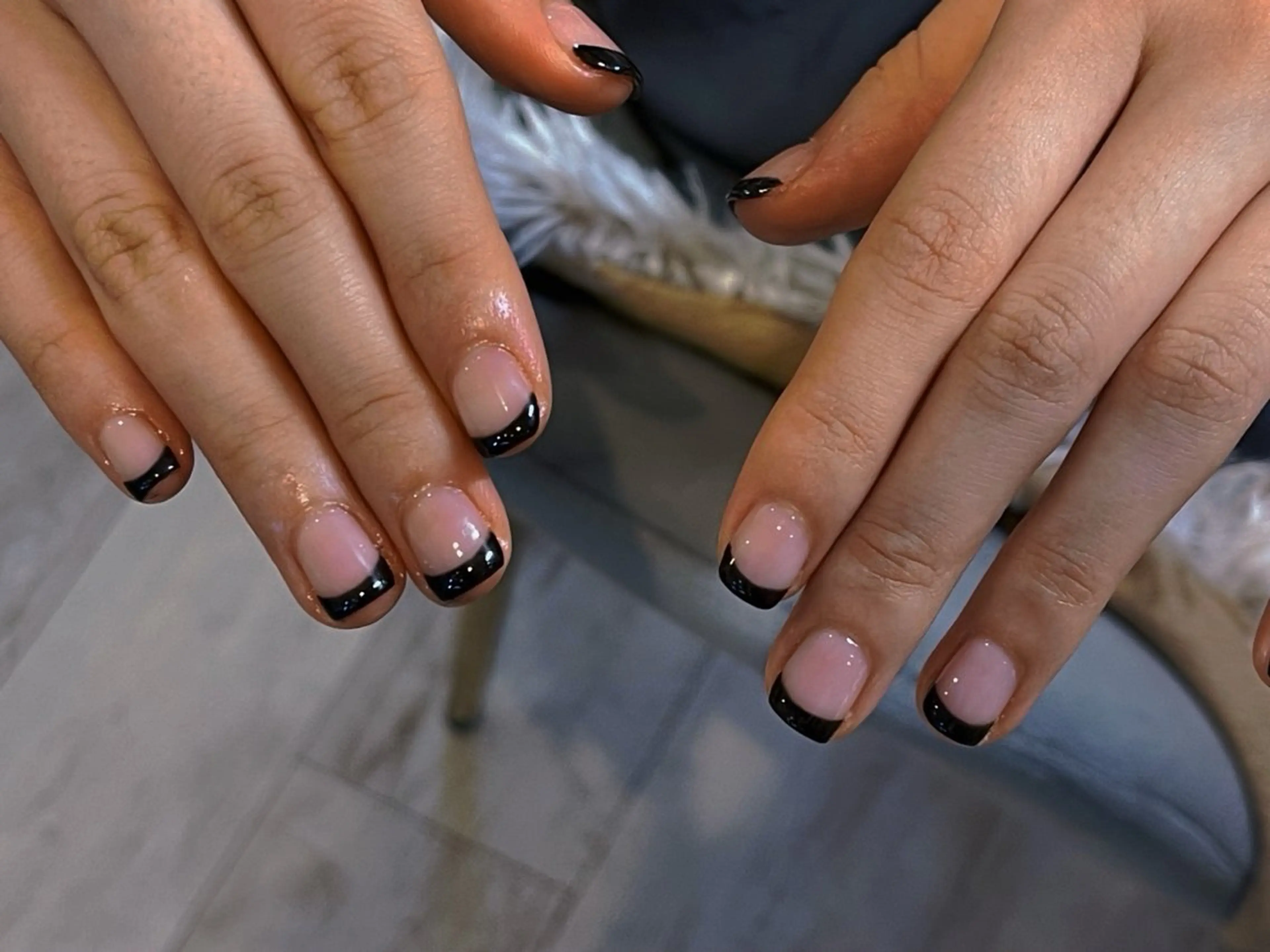 ネイル フレンチネイル オフィスネイル スクエアネイル i. ayakaのネイルデザイン