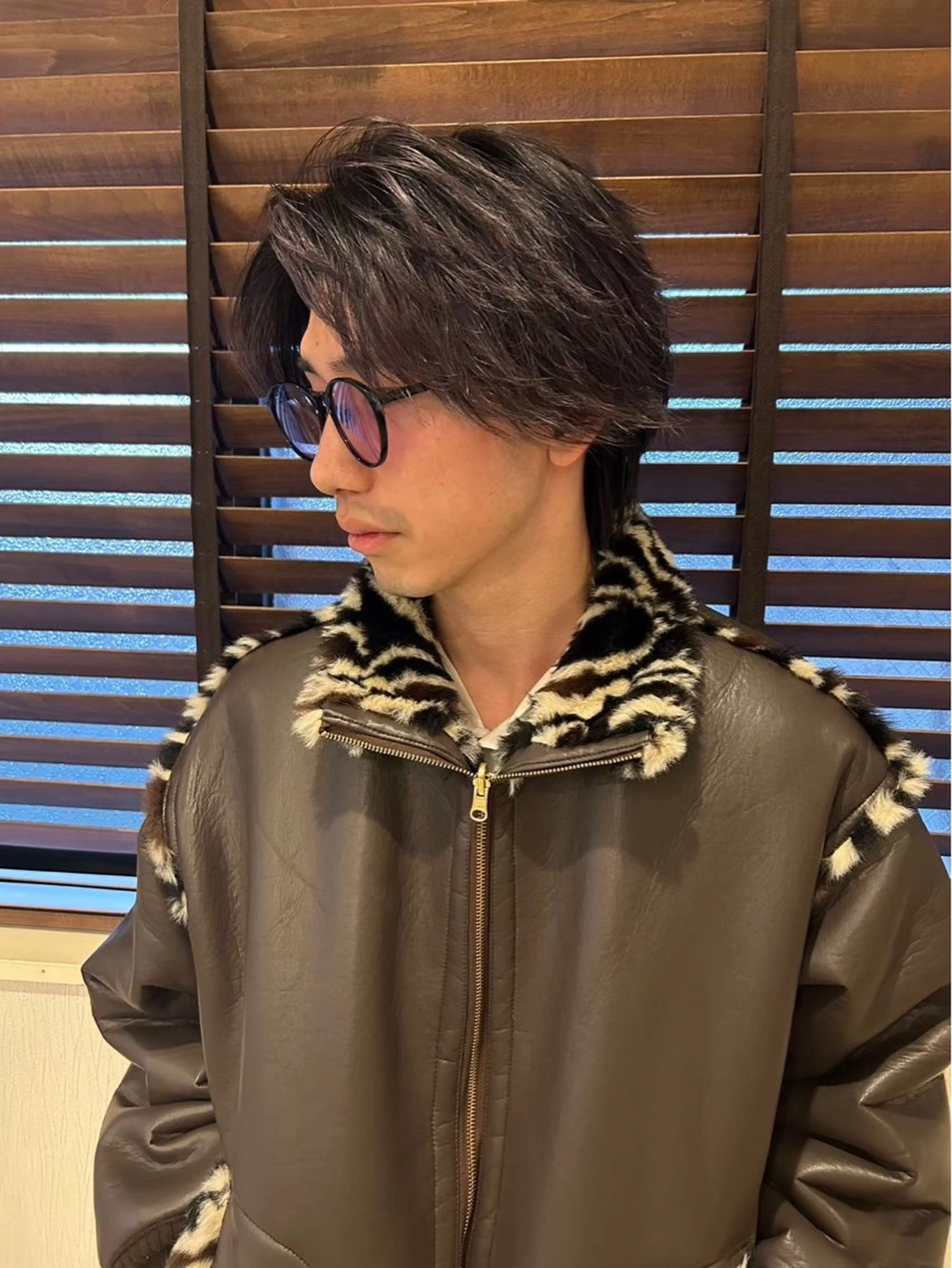 ミディアム メンズ ブリランチン愛知大学前所属・有田 波人のヘアスタイル