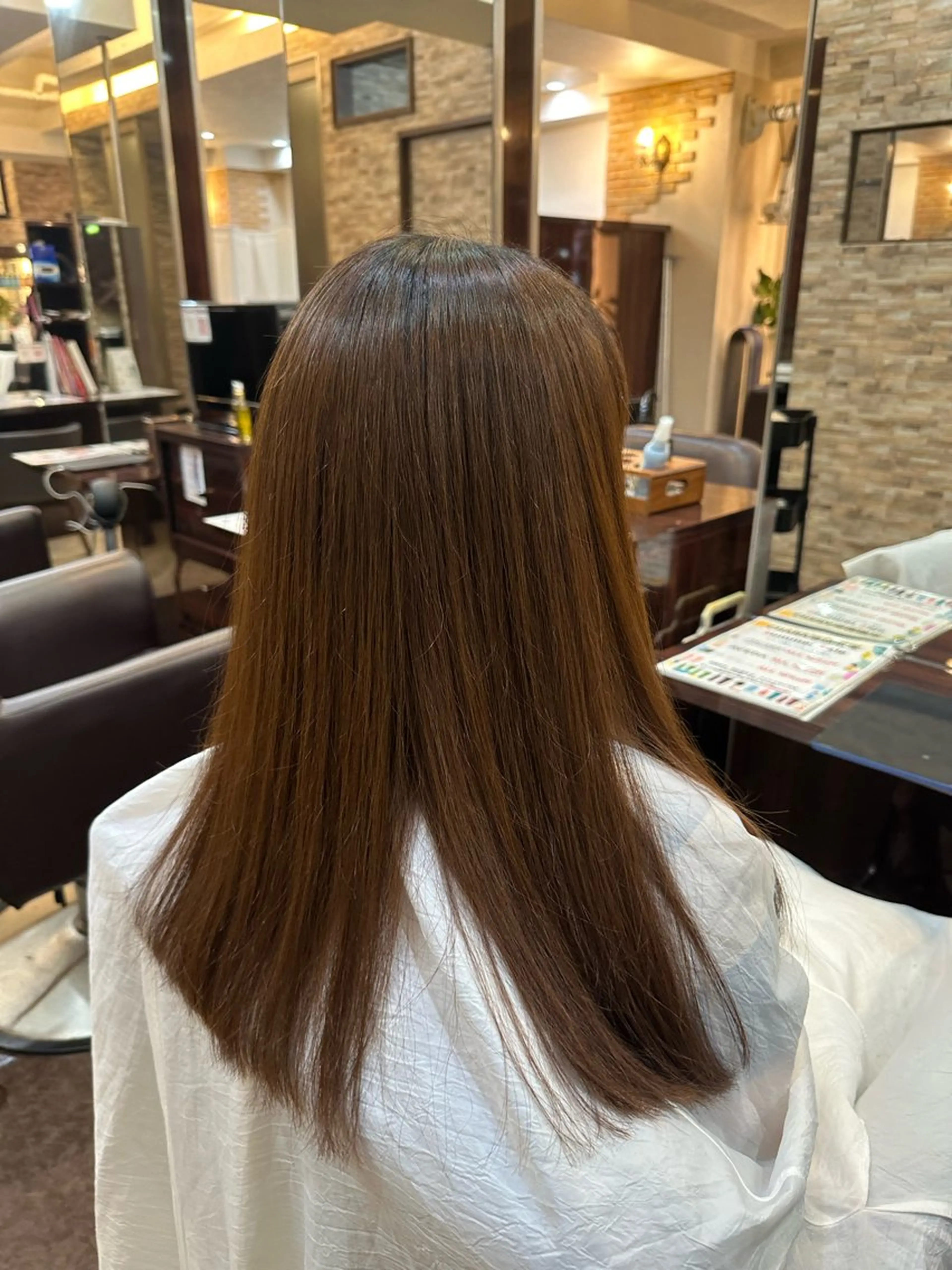 ロング 縮毛矯正 縮毛矯正&髪質改善/ きょうの🐺のヘアスタイル