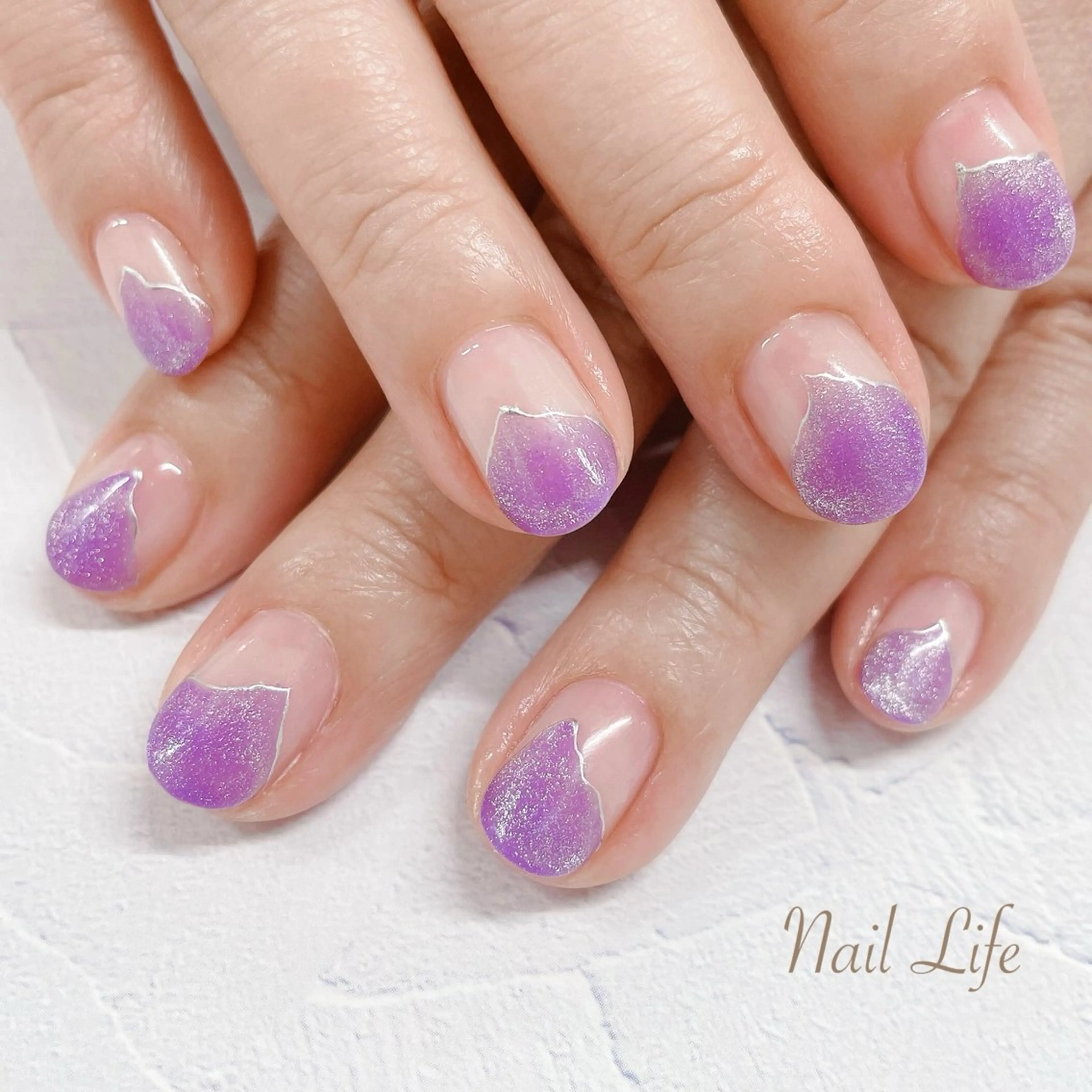 ネイル フレンチネイル マグネットネイル ニュアンスネイル 夏ネイル 大嶋 めぐみのネイルデザイン