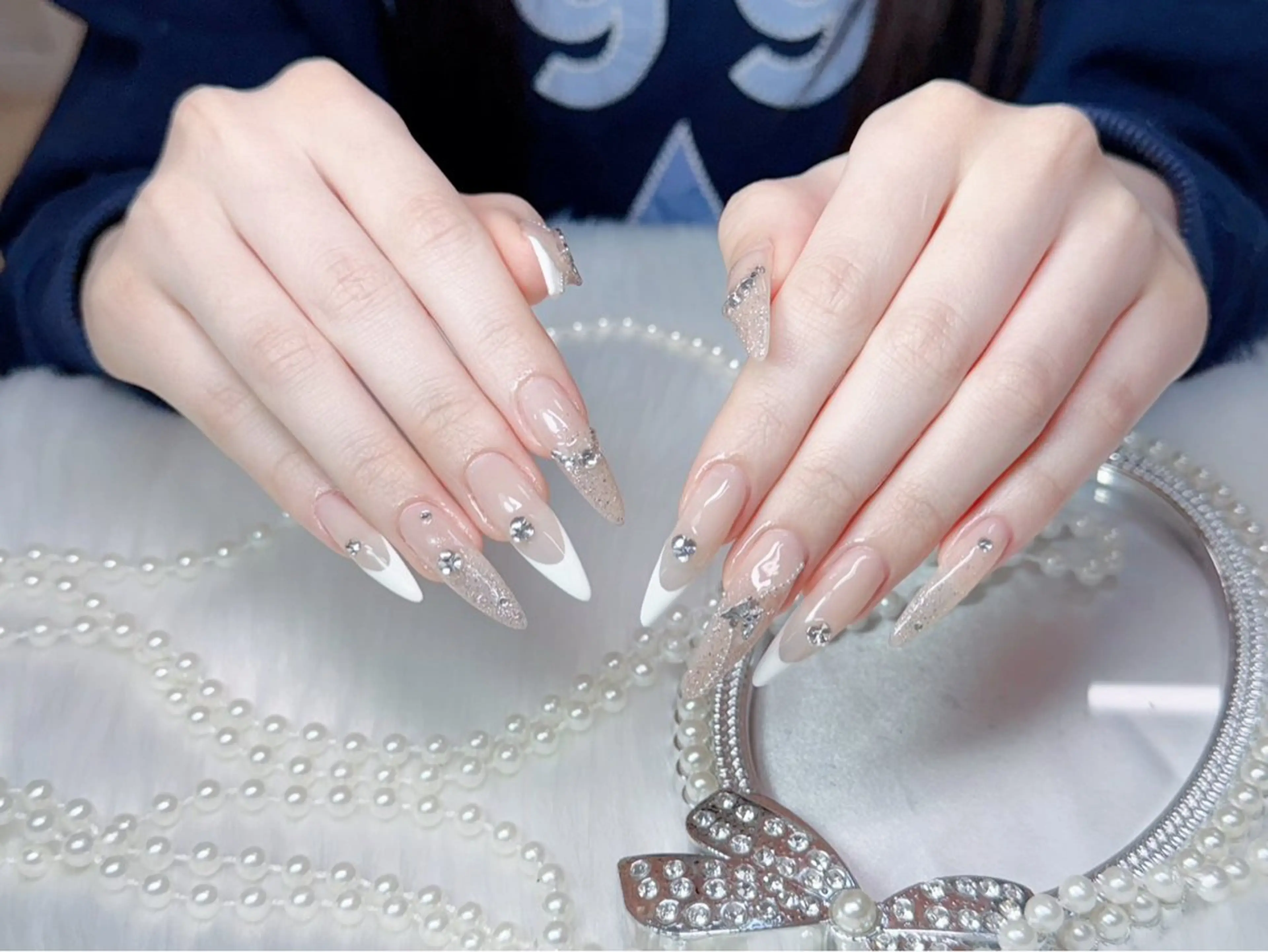 ネイル ジェルネイル グラデーション ロングネイル 持ち込み スカルプネイル MIYU nail リナのネイルデザイン