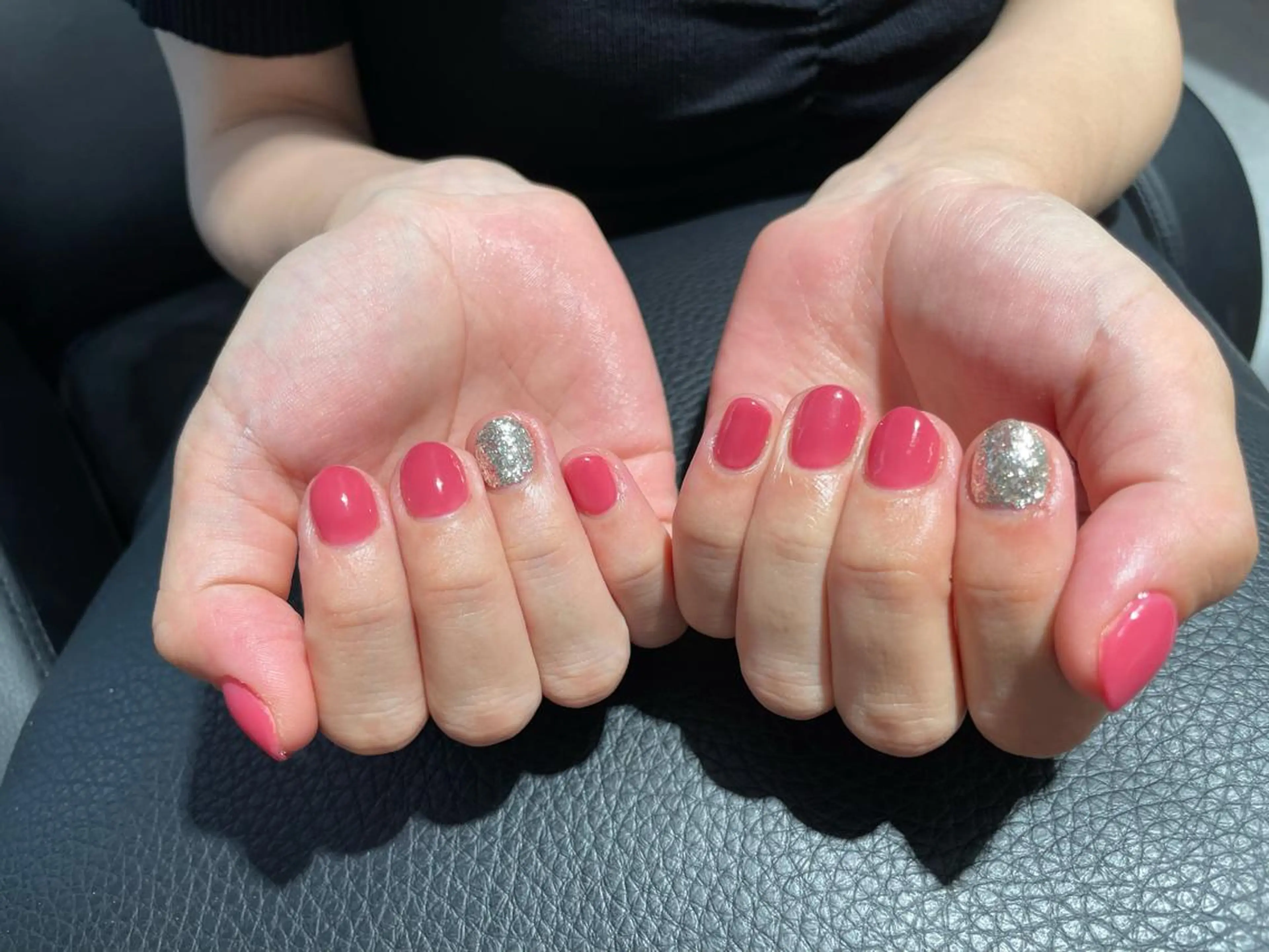 ネイル ラメ(グリッター) ピンク ハンドネイル フットネイル HAIR MAKE Aila所属・Aila.nail _F_AYUMIのネイルデザイン