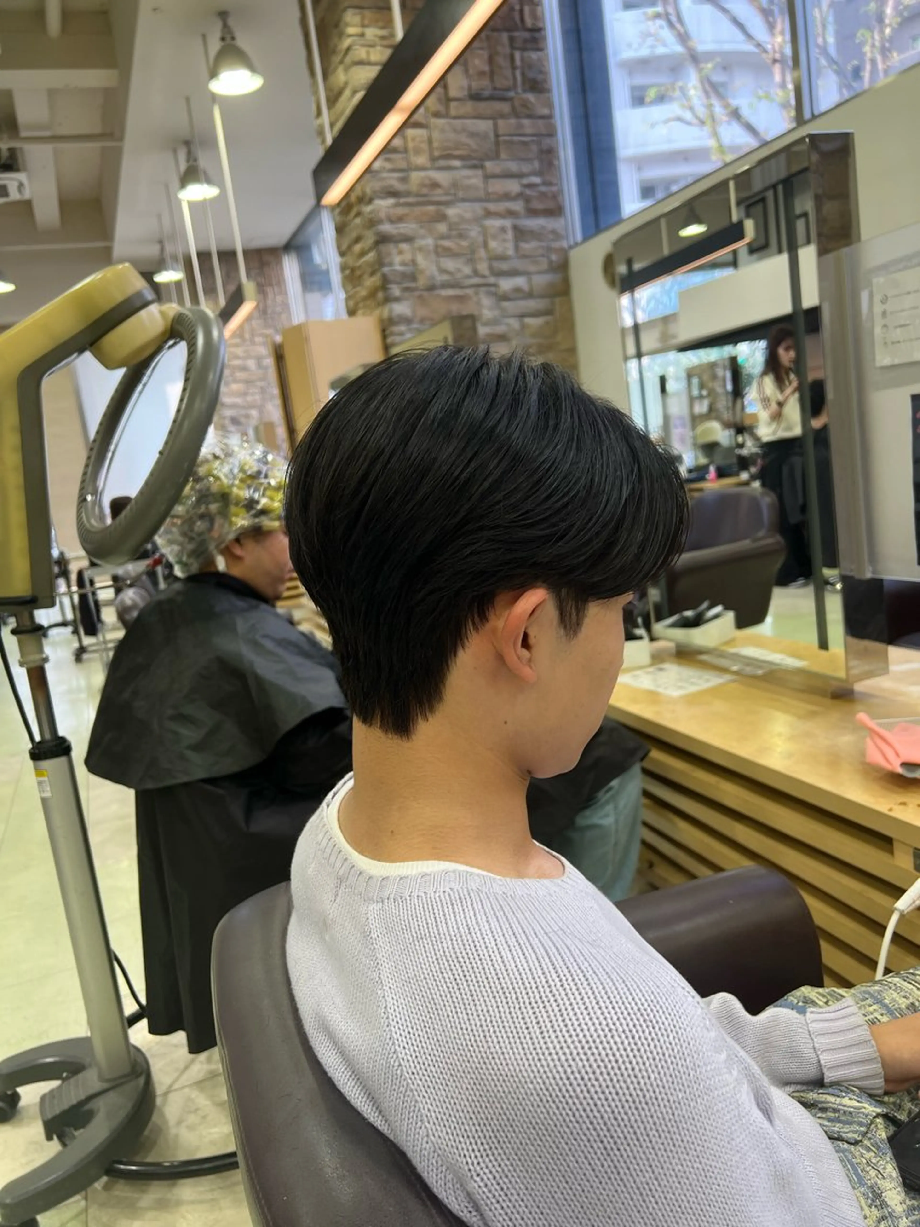 ショート カラー パーマ メンズ カット パーマ ﾎｯﾄﾍﾟｯﾊﾟｰ に移行中【かな】のヘアスタイル