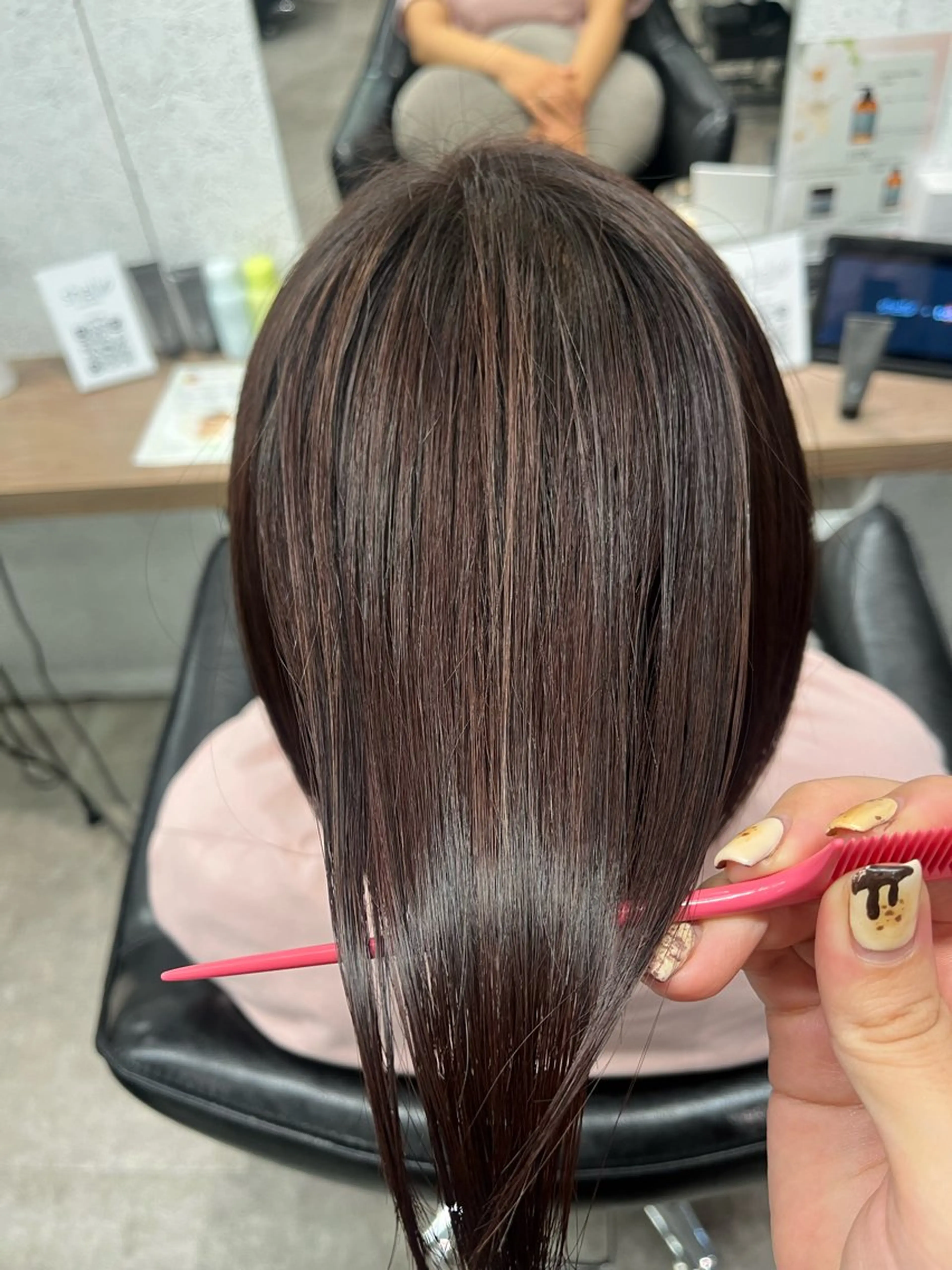 ミディアム カラー 🍓艶髪/艶カラー ハイトーン/しんたにのヘアスタイル