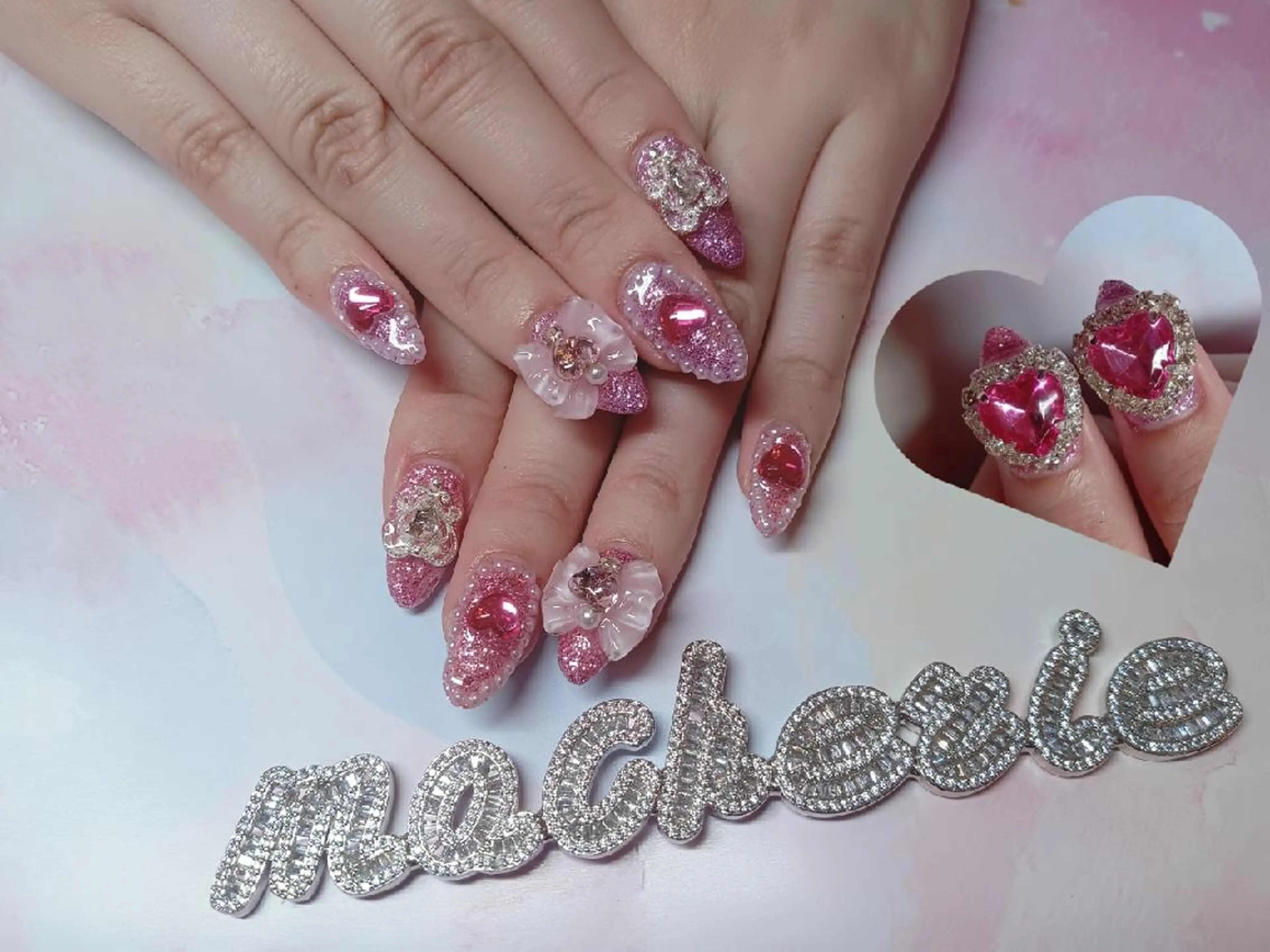 ネイル ピンク ハンドネイル Nail Salon macherieのネイルデザイン