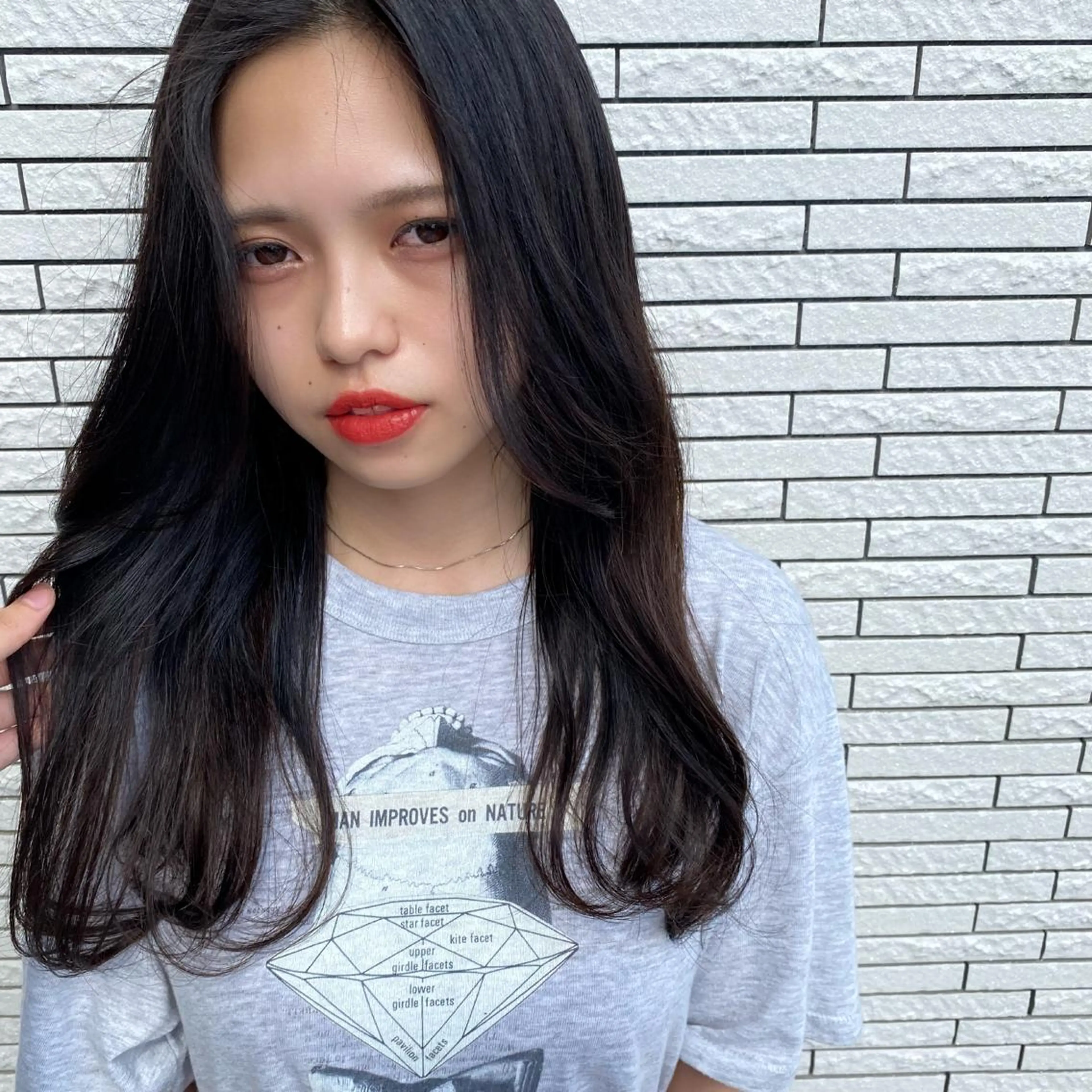 ロング RURI韓国ボブ 🇰🇷タッセルボブのヘアスタイル