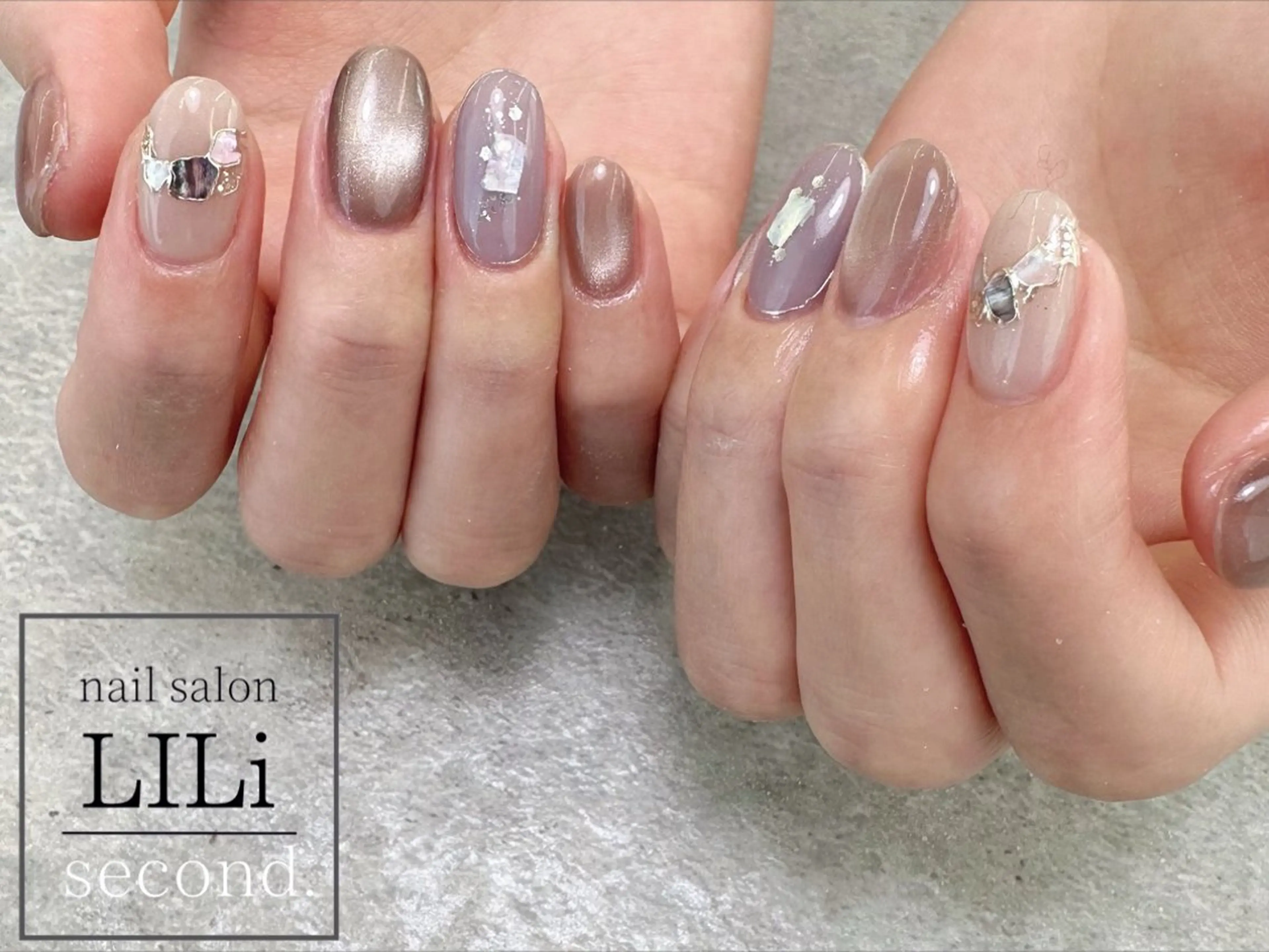 ネイル アートネイル オーロラネイル クリアネイル ジェルネイル ロングネイル nailsalon LILi third.所属・Yukino .のネイルデザイン