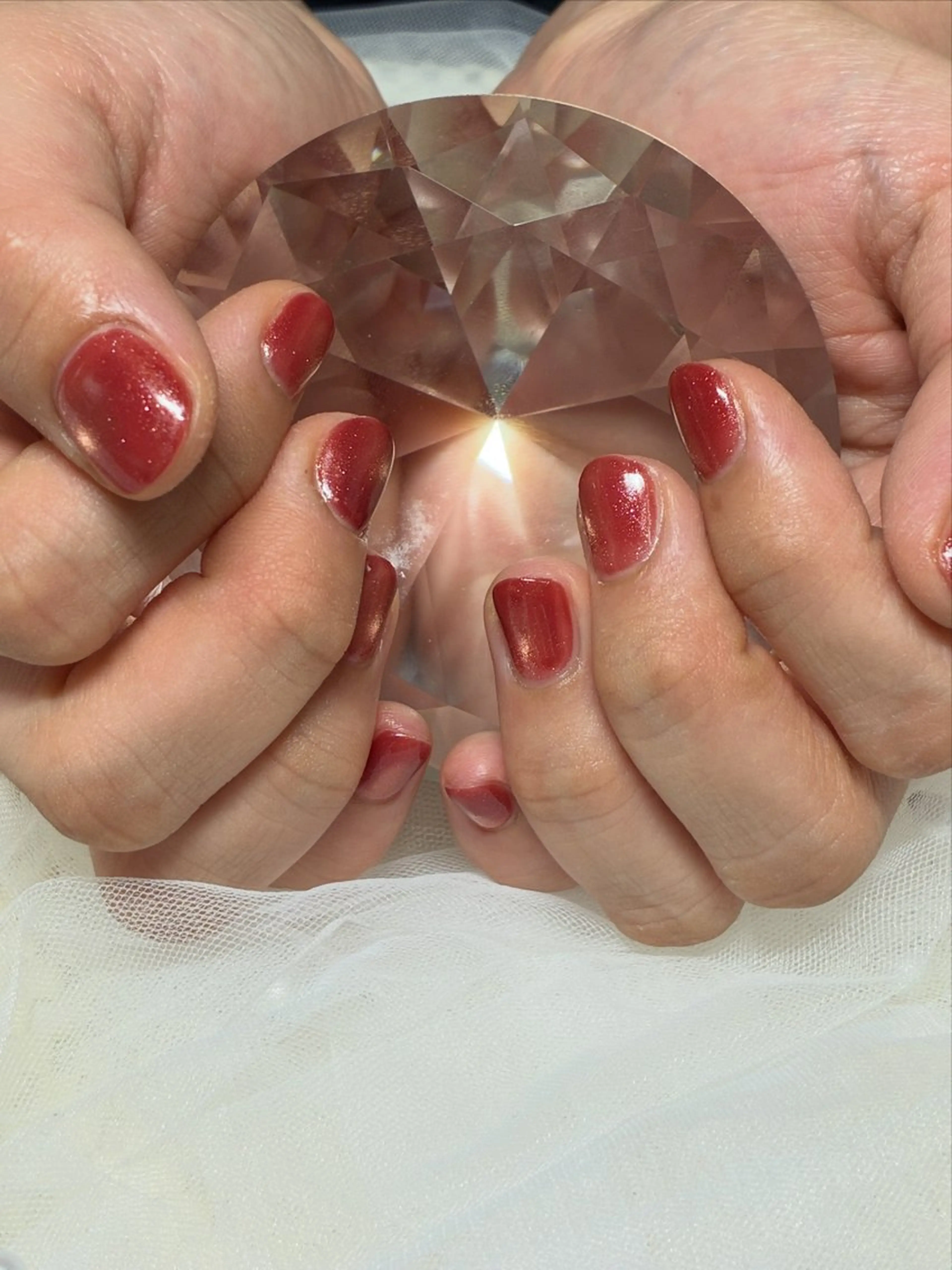 ネイル マグネットネイル ワンカラーネイル ハンドネイル アーユルヴェーダサロン ディヤーナ所属・miku jr nailstのネイルデザイン