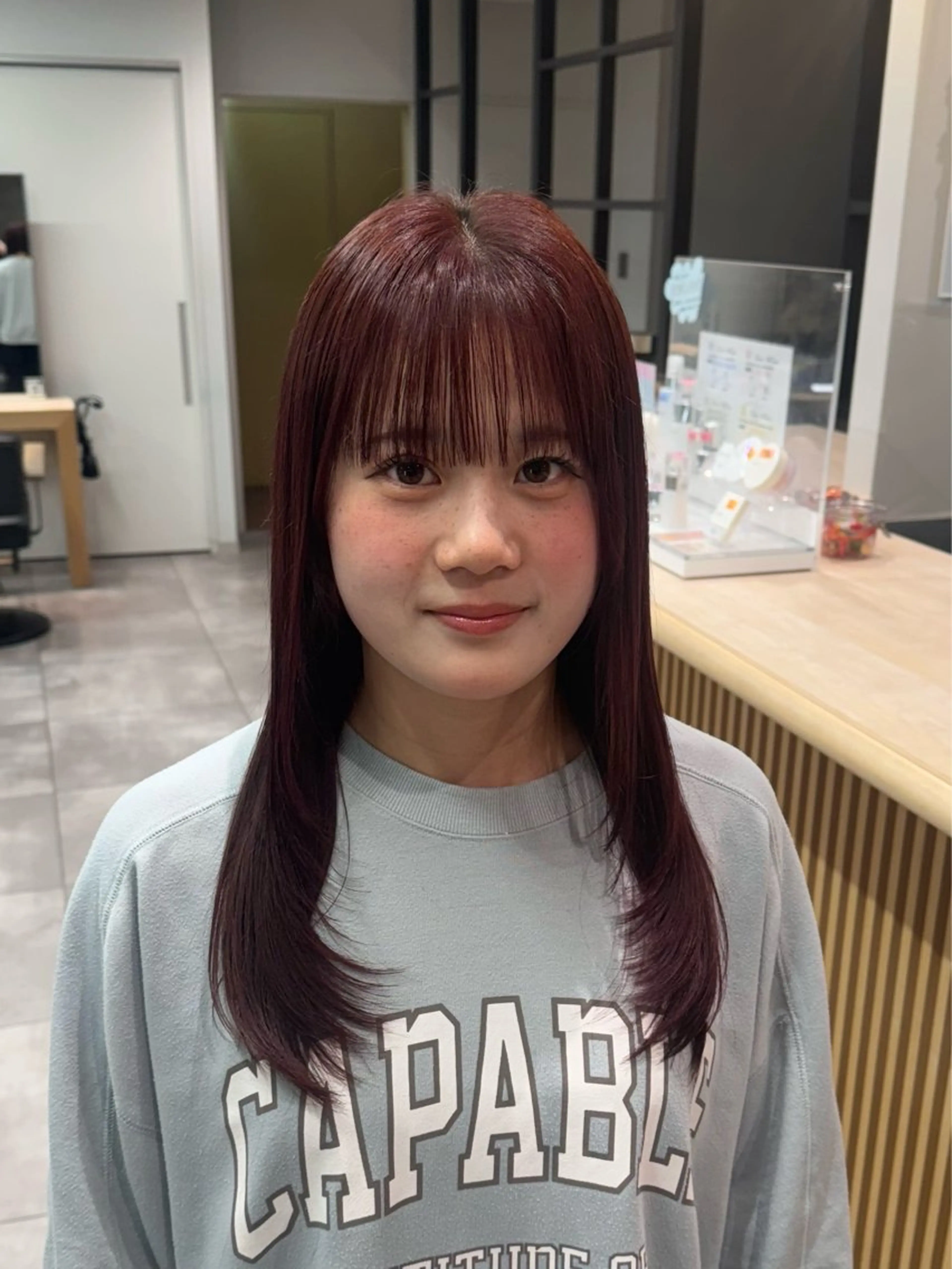 カラー ヘアカラー 韓国ヘア AINA🐱のヘアスタイル