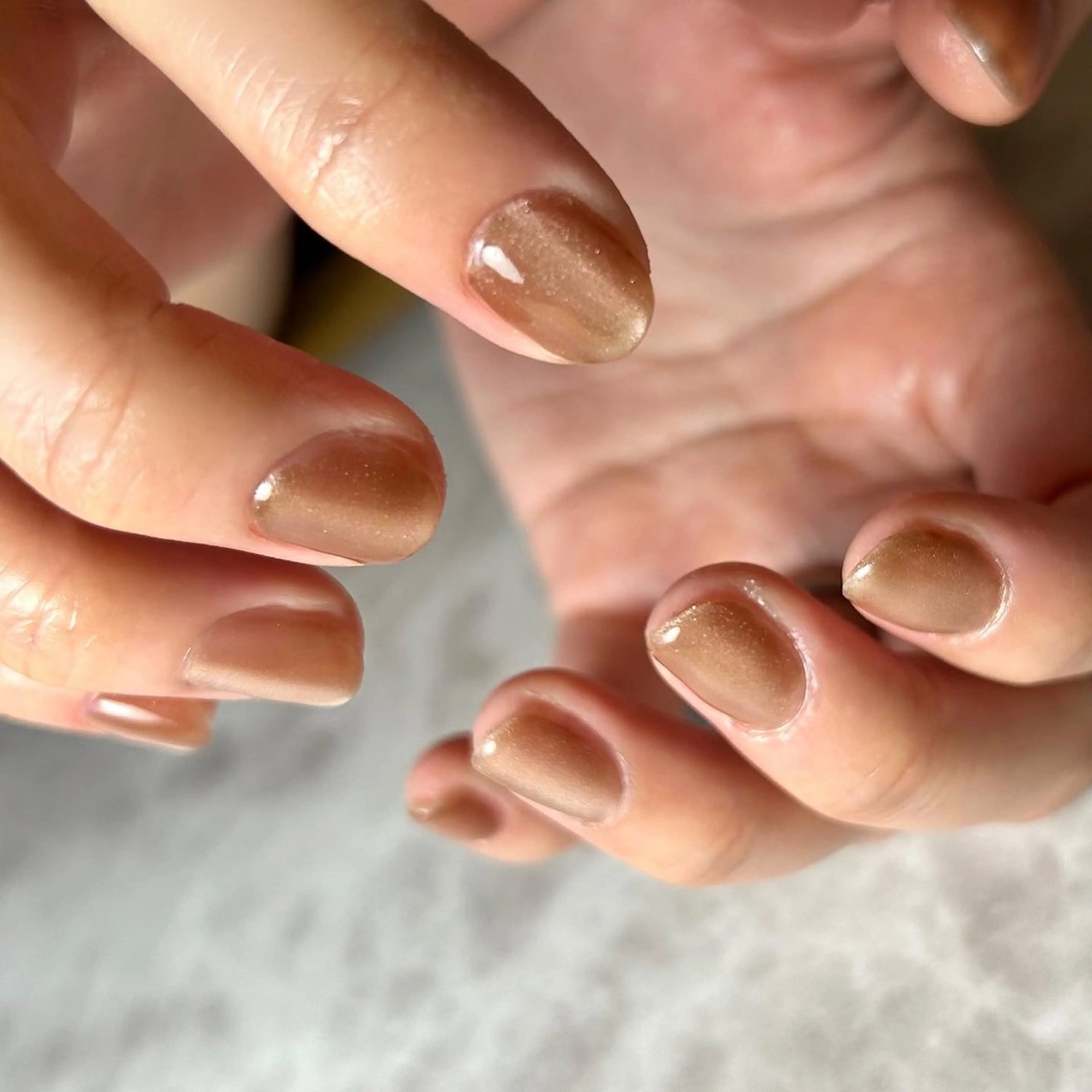 ネイル ブラウン ピンク バレンタイン nail salon amyのネイルデザイン