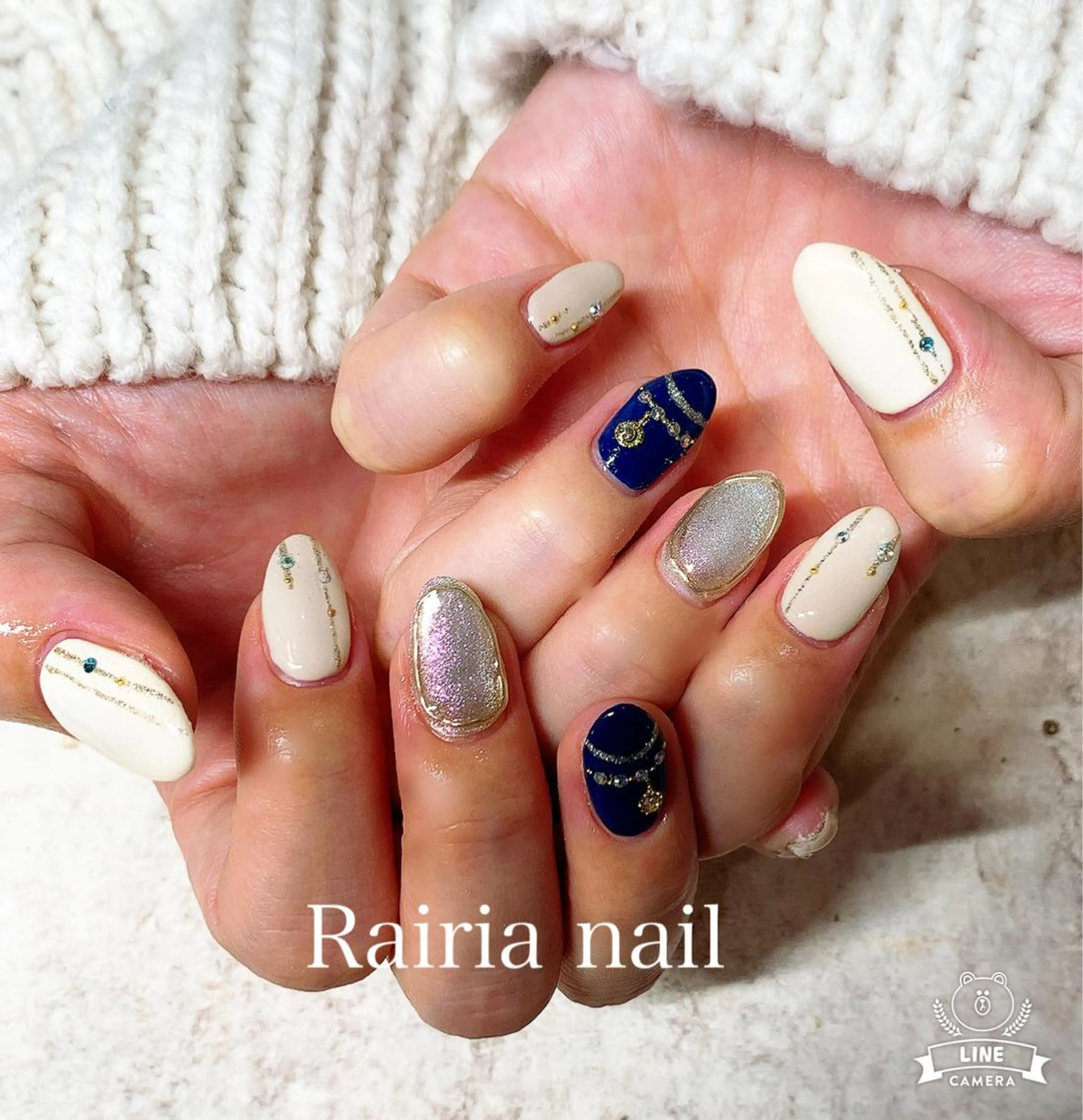 ネイル アートネイル ジェルネイル パラジェル 冬ネイル Rairia nail本八幡店のネイルデザイン