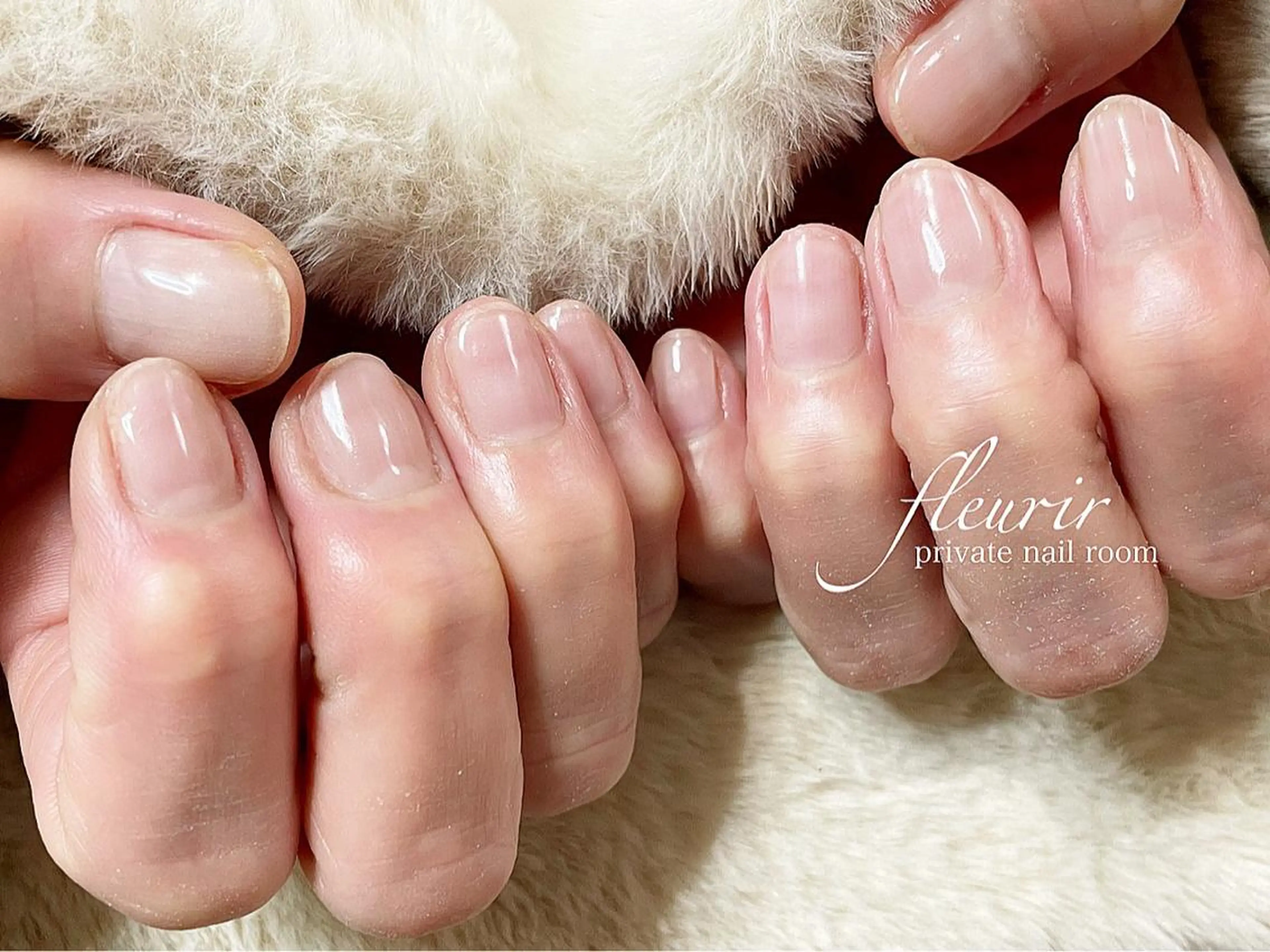 ネイル クリアネイル ハンドネイル フルリール 【プライベートサロンのネイルデザイン