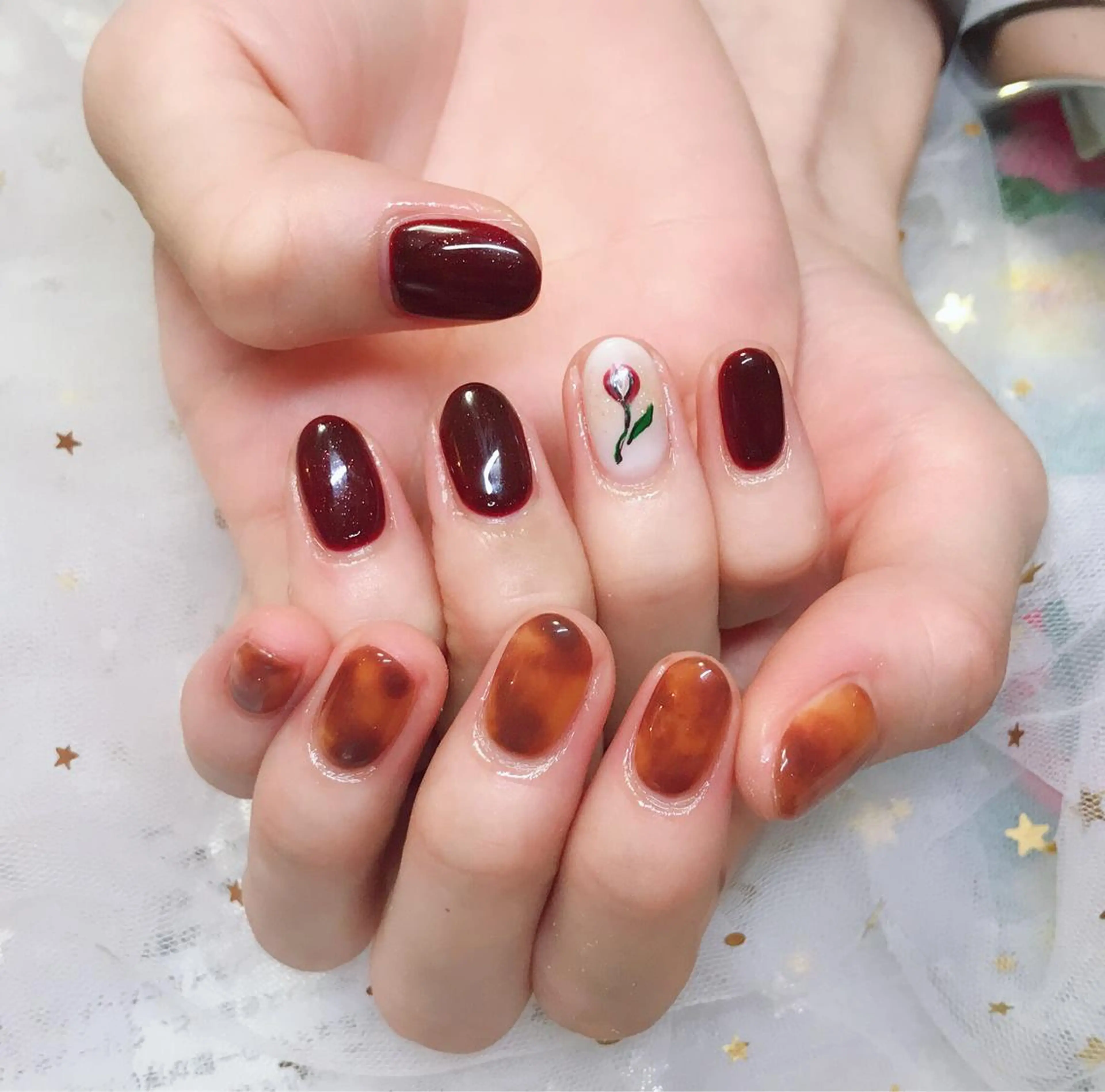 カラー ネイル アートネイル Q Free nailsのネイルデザイン