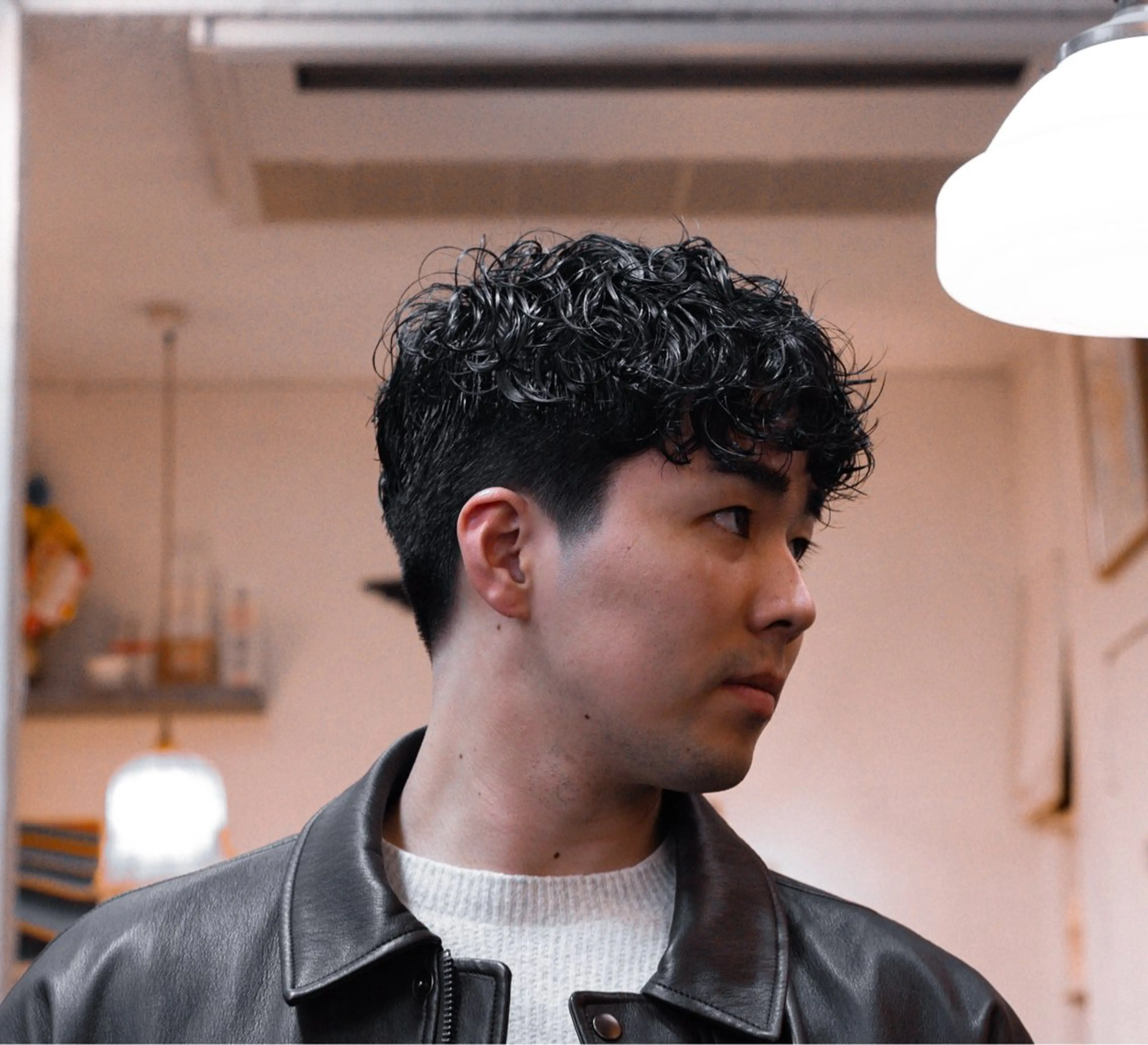 ショート カラー パーマ メンズ メンズパーマ 顔周りカット カット パーマ 🔗メンズサロン🔗 Kieのヘアスタイル