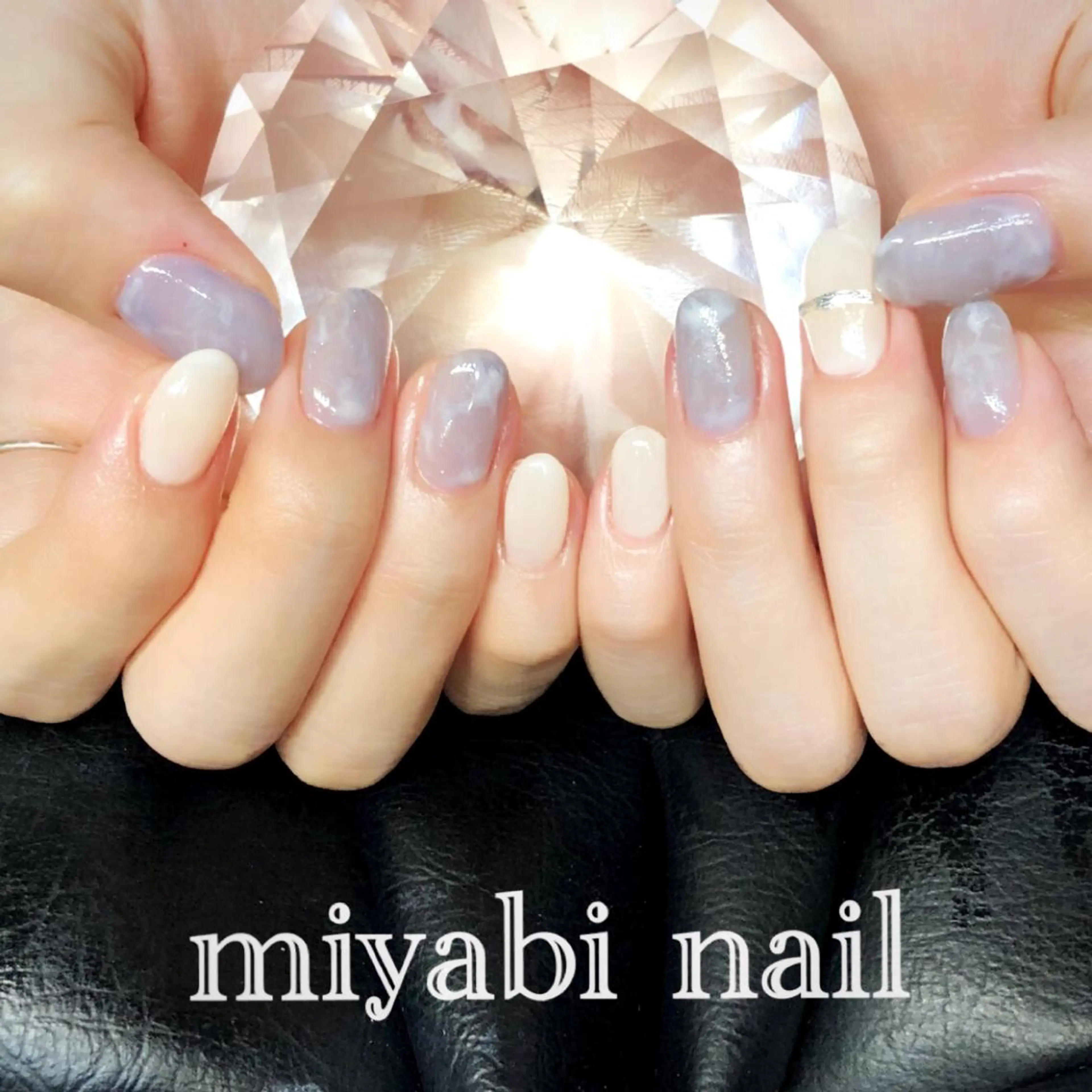 ネイル アートネイル ジェルネイル ラメ(グリッター) 持ち込み ニュアンスネイル ハンドネイル miyabi nail 桂川駅近くのネイルデザイン