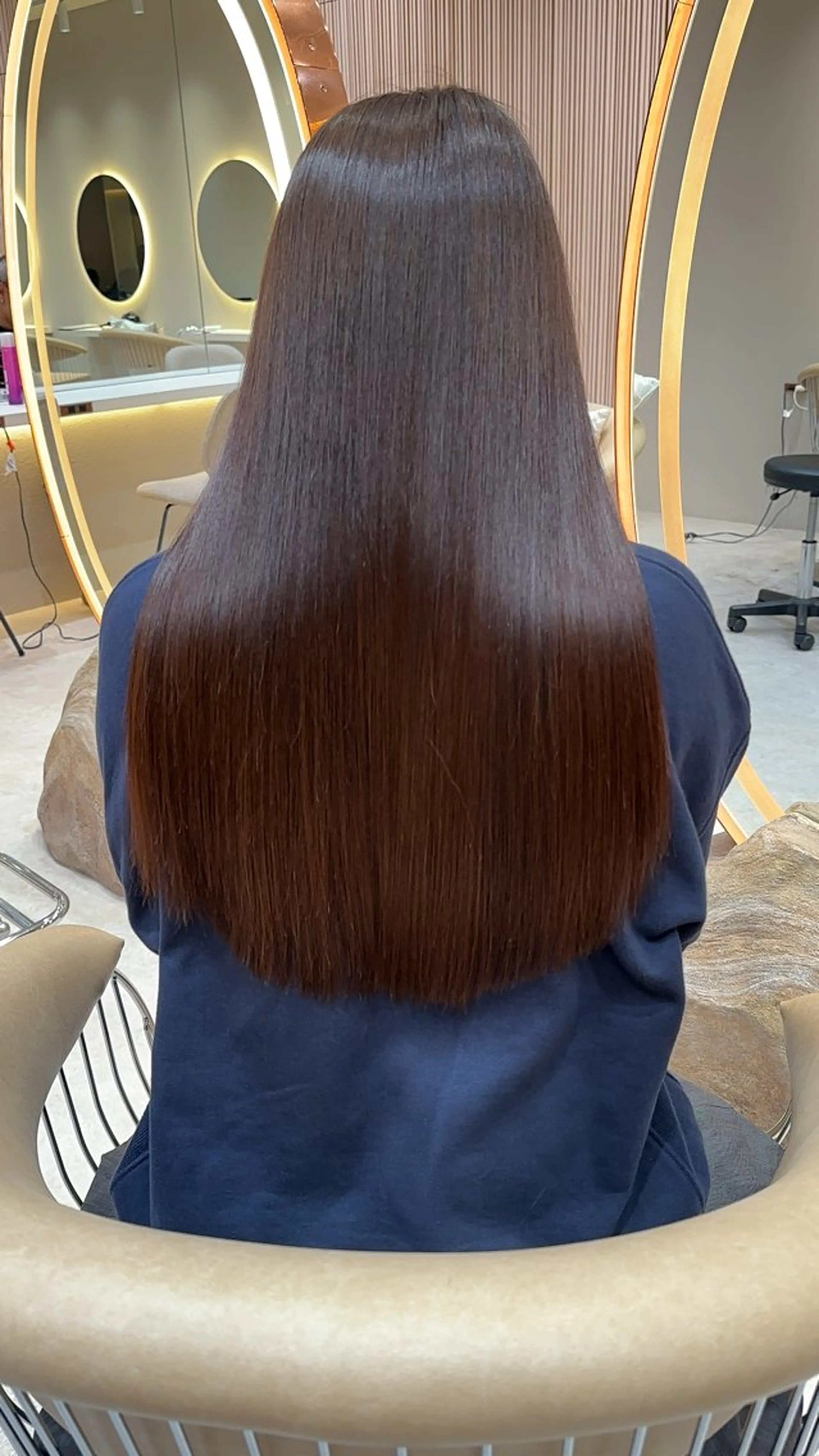 セミロング カラー カット ヘアカラー 縮毛矯正 レイヤー❣️縮毛矯正 川村利幸のヘアスタイル