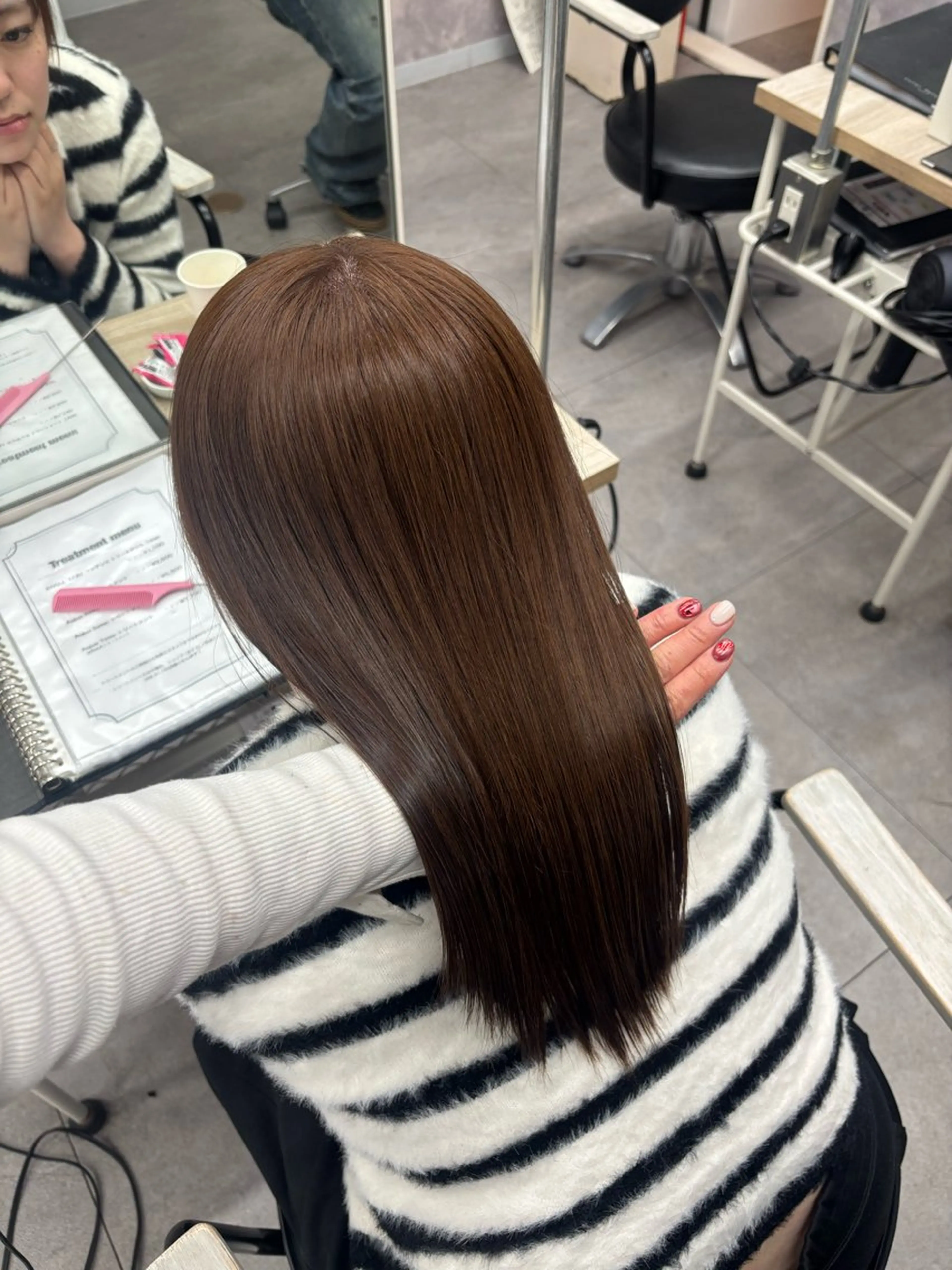 セミロング ヘアカラー トリートメント Riko🐰💗/ モテ艶髪《本厚木》のヘアスタイル