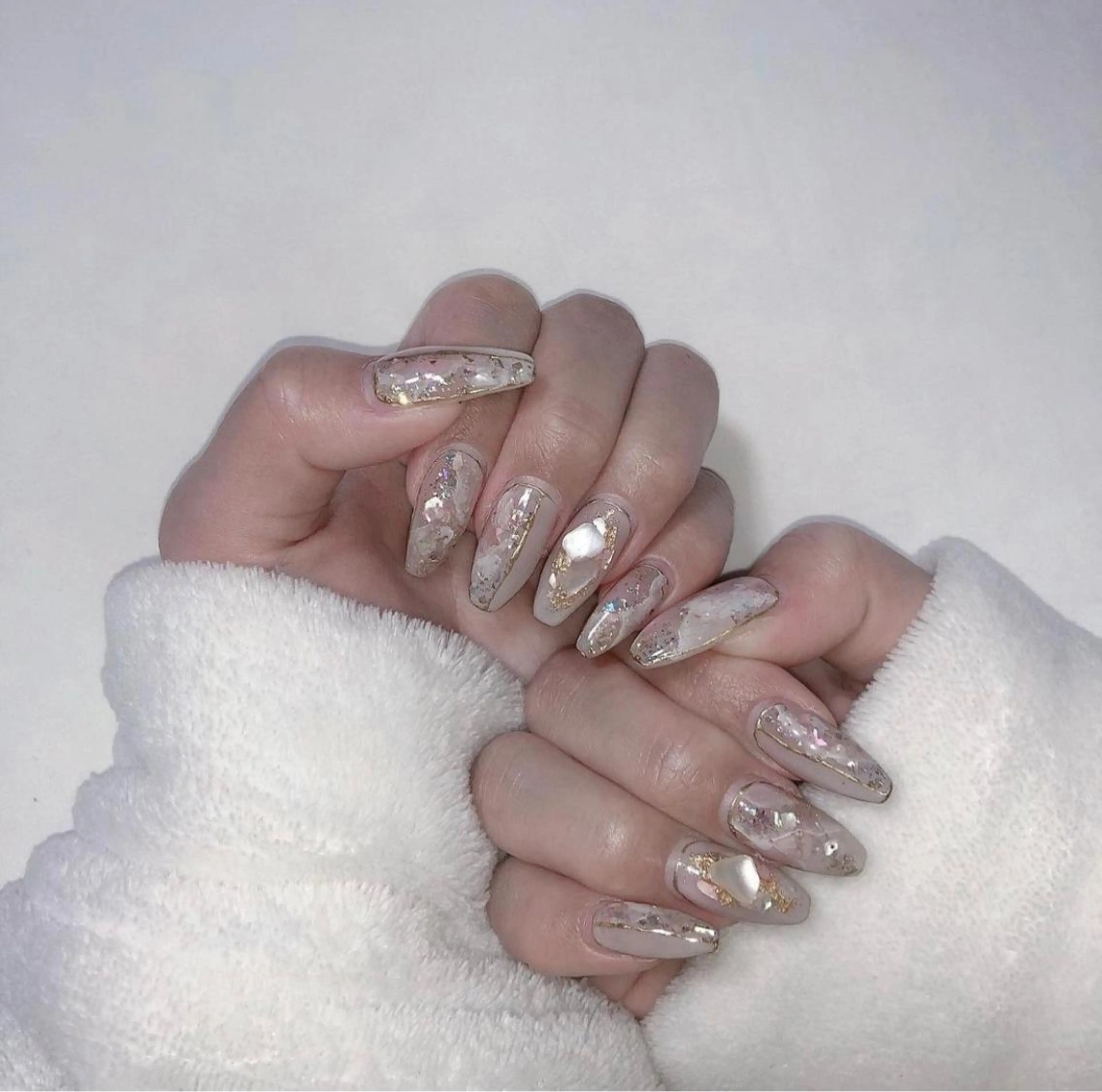 カラー ネイル アートネイル 𓂃🦢Aurora Swan🌙𓂃のネイルデザイン