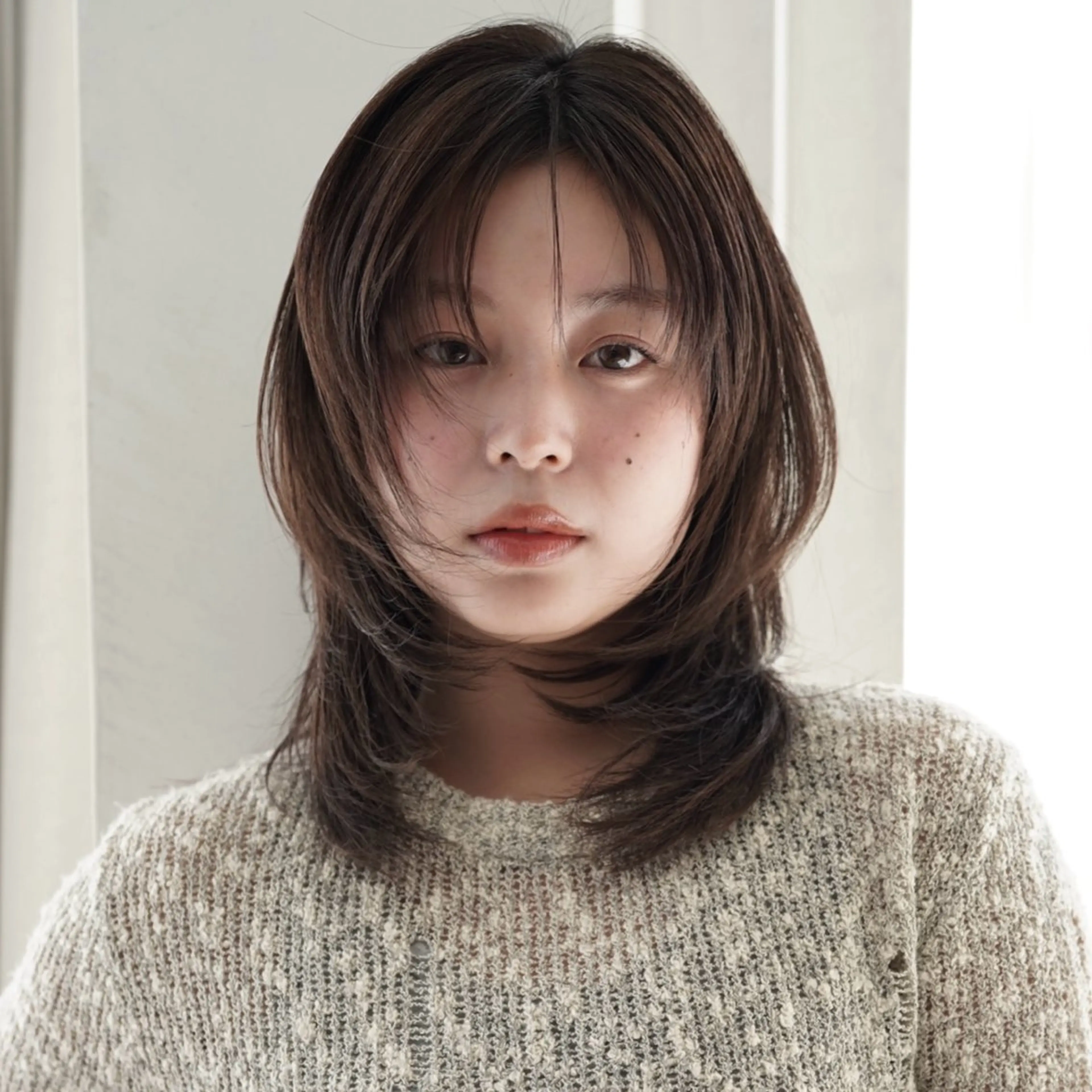 ミディアム カラー レイヤーカット カット ヘアカラー 透明感カラー/ レイヤーkotonoのヘアスタイル