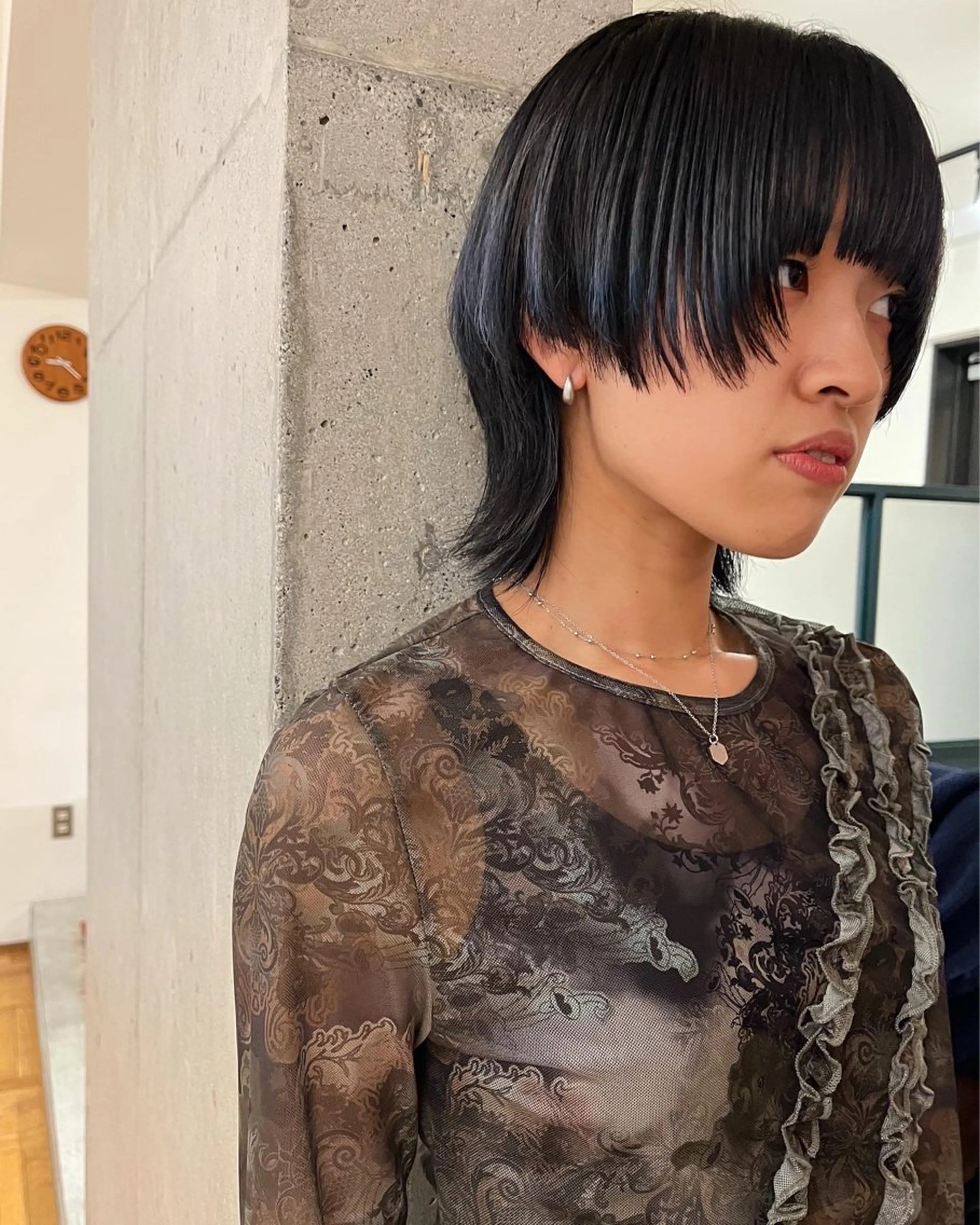 ショート カラー ブリーチ ブルーカラー デザインカラー 暖色/パーマ 🌼クニトウメイのヘアスタイル