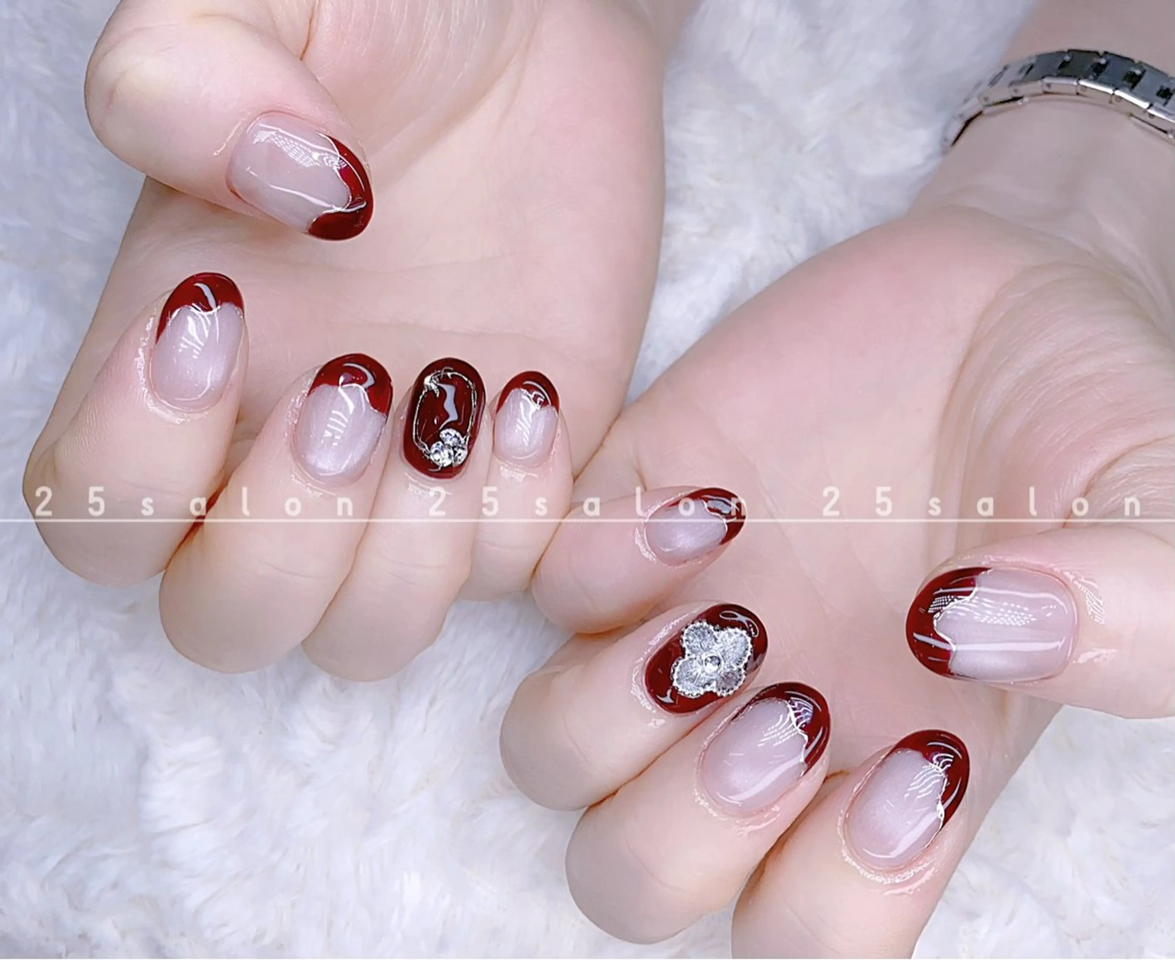 ネイル ジェルネイル 韓国ネイル ニュアンスネイル パラジェル ワンホンネイル 2 5のマツエク・マツパデザイン