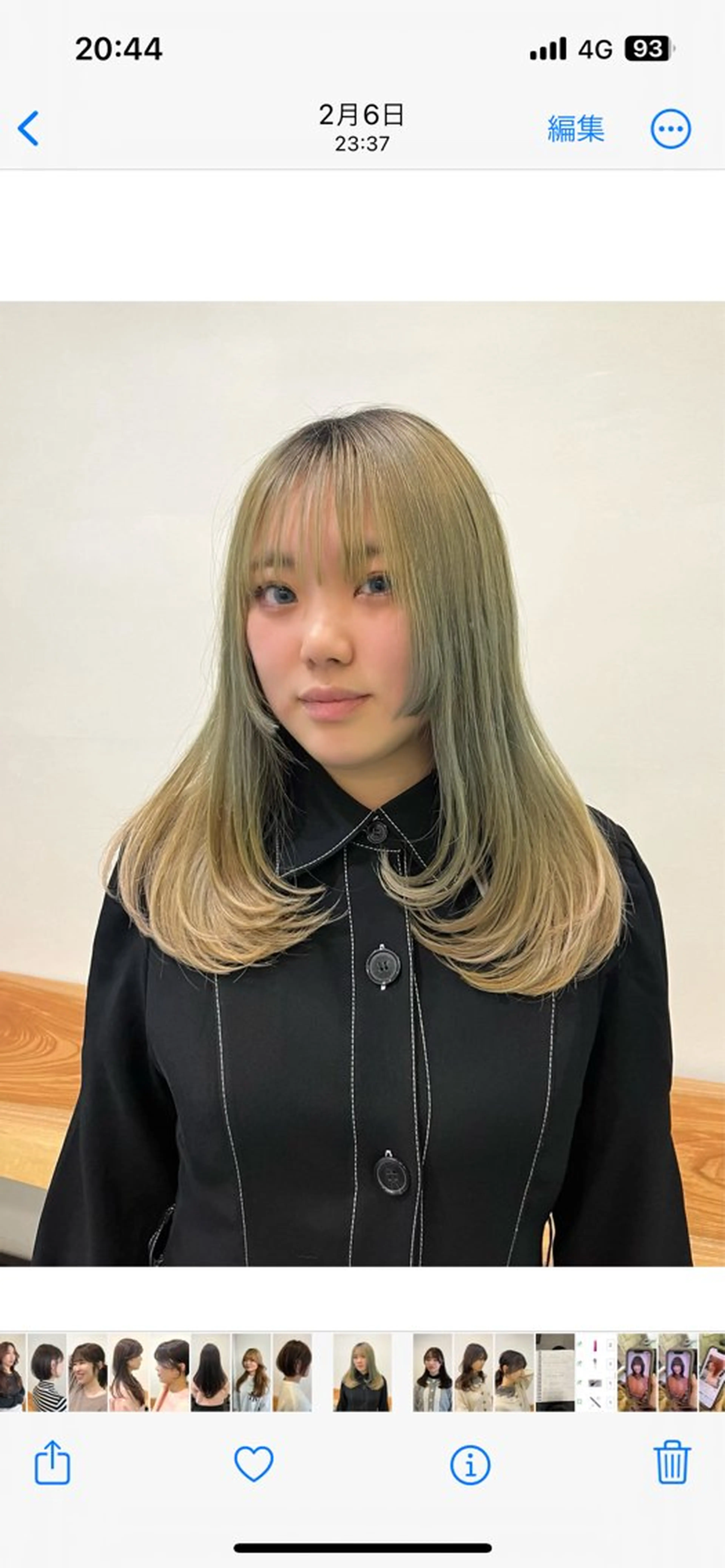 ロング カラー ショートボブ ブルーカラー ブルーグレー ブルーグレージュ グレージュ カット ヘアカラー i.Ehime所属・VIEW EHIME 齋藤  あつきのヘアスタイル