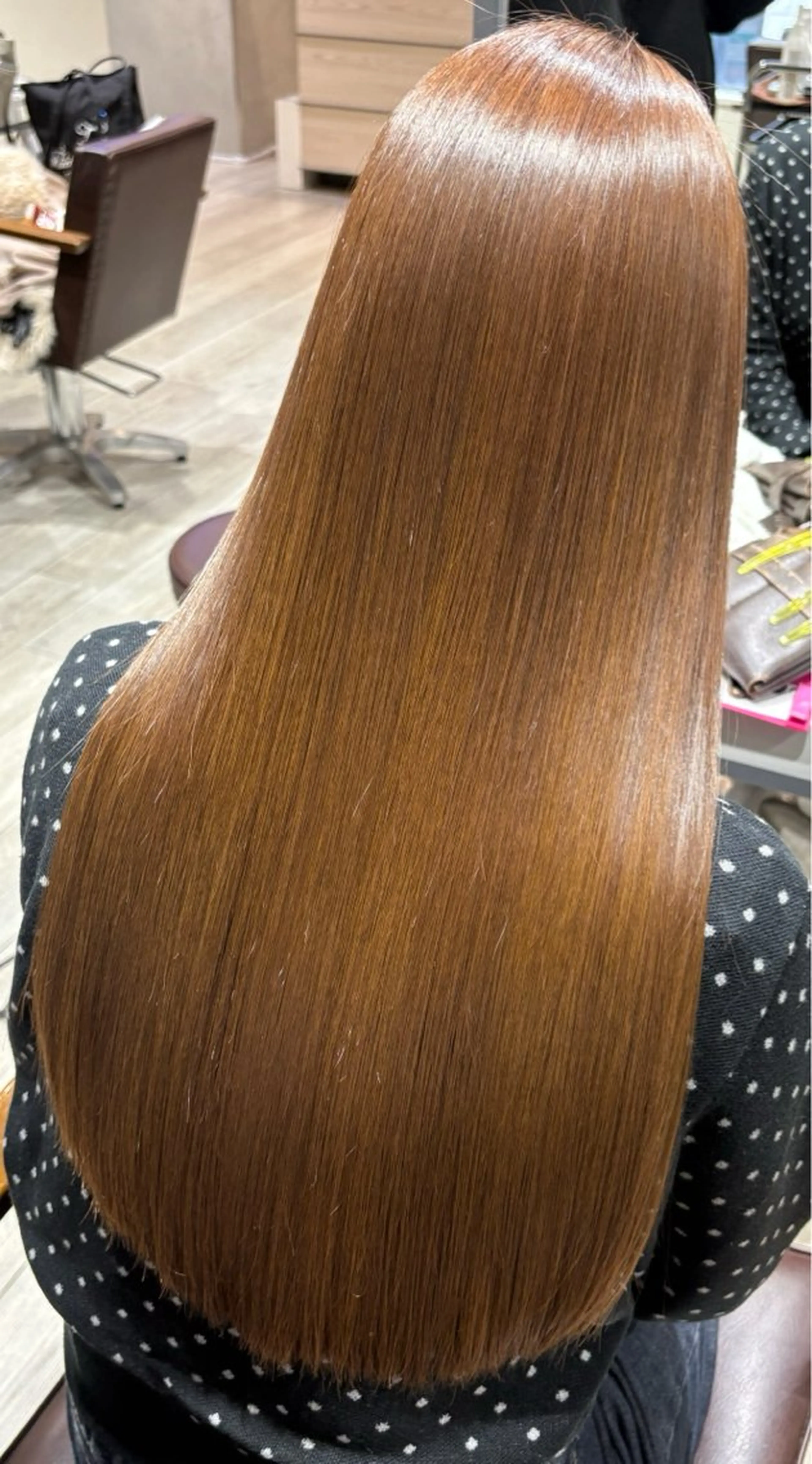 ロング 縮毛矯正 中村 聖のヘアスタイル