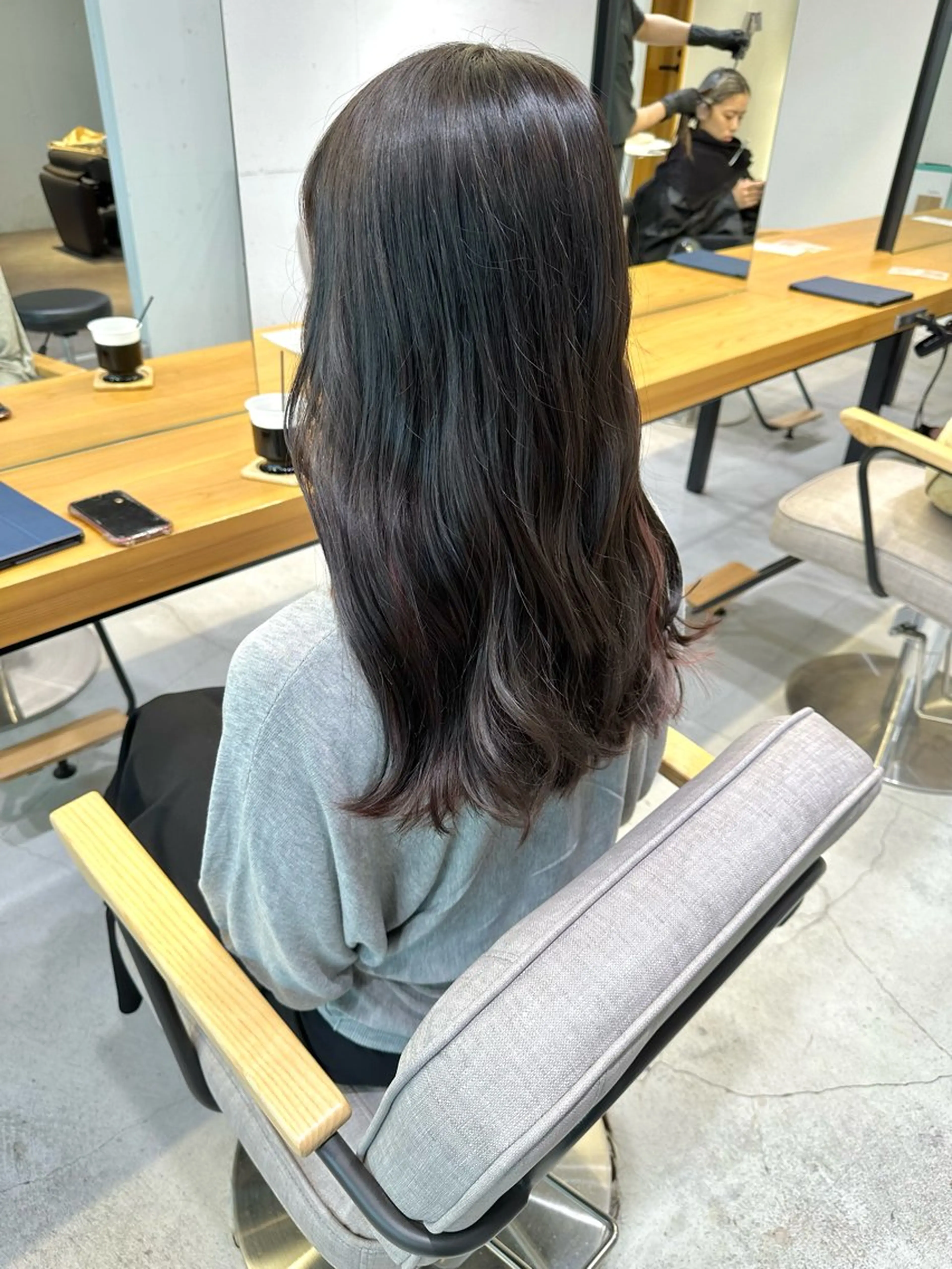 ロング カット ヘアカラー トリートメント 上野湧太 髪質改善/艶カラーのヘアスタイル