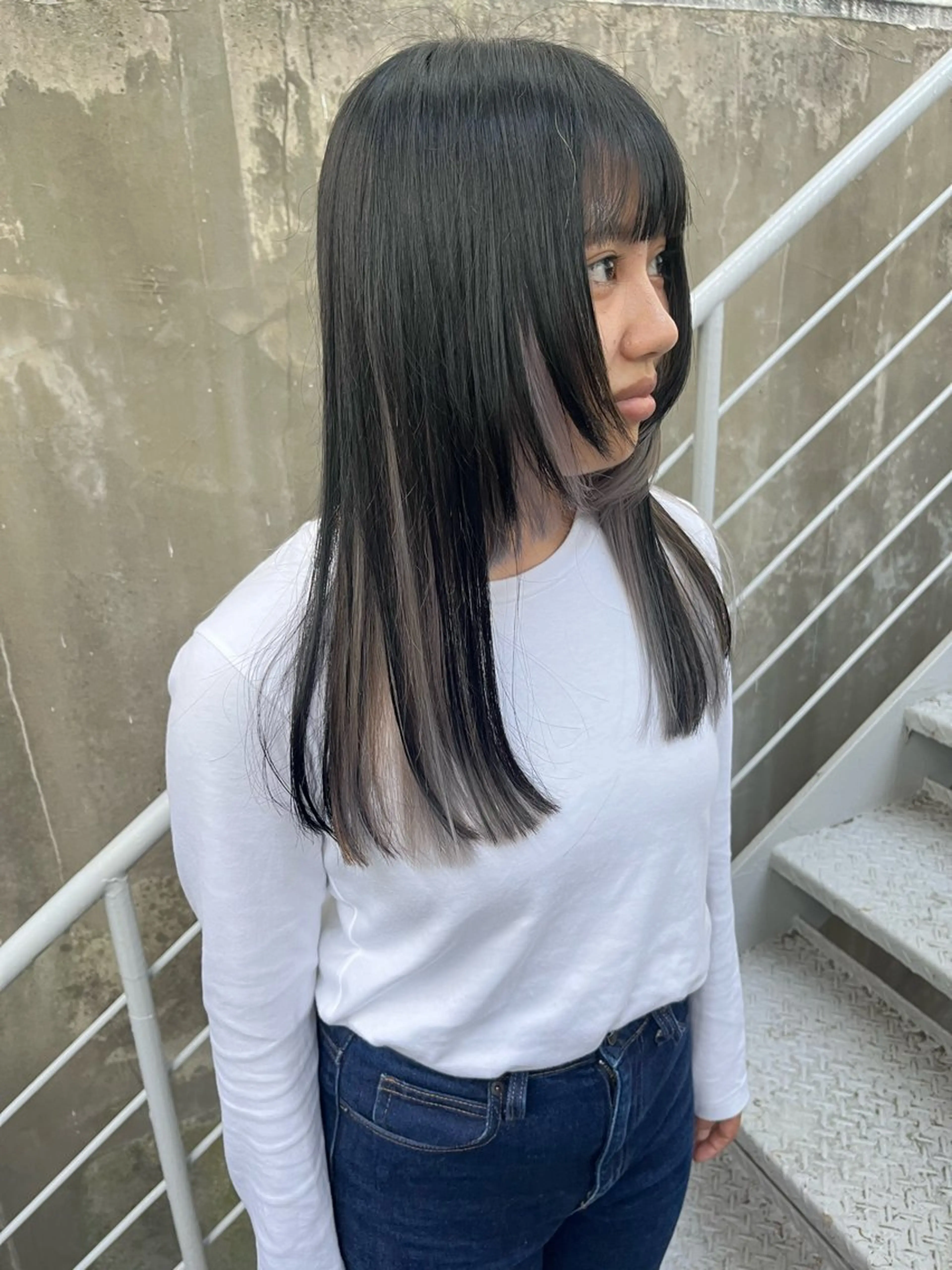 ロング カラー ﾊｲﾄｰﾝ/ｼｮｰﾄ 村上淳乃🐥のヘアスタイル