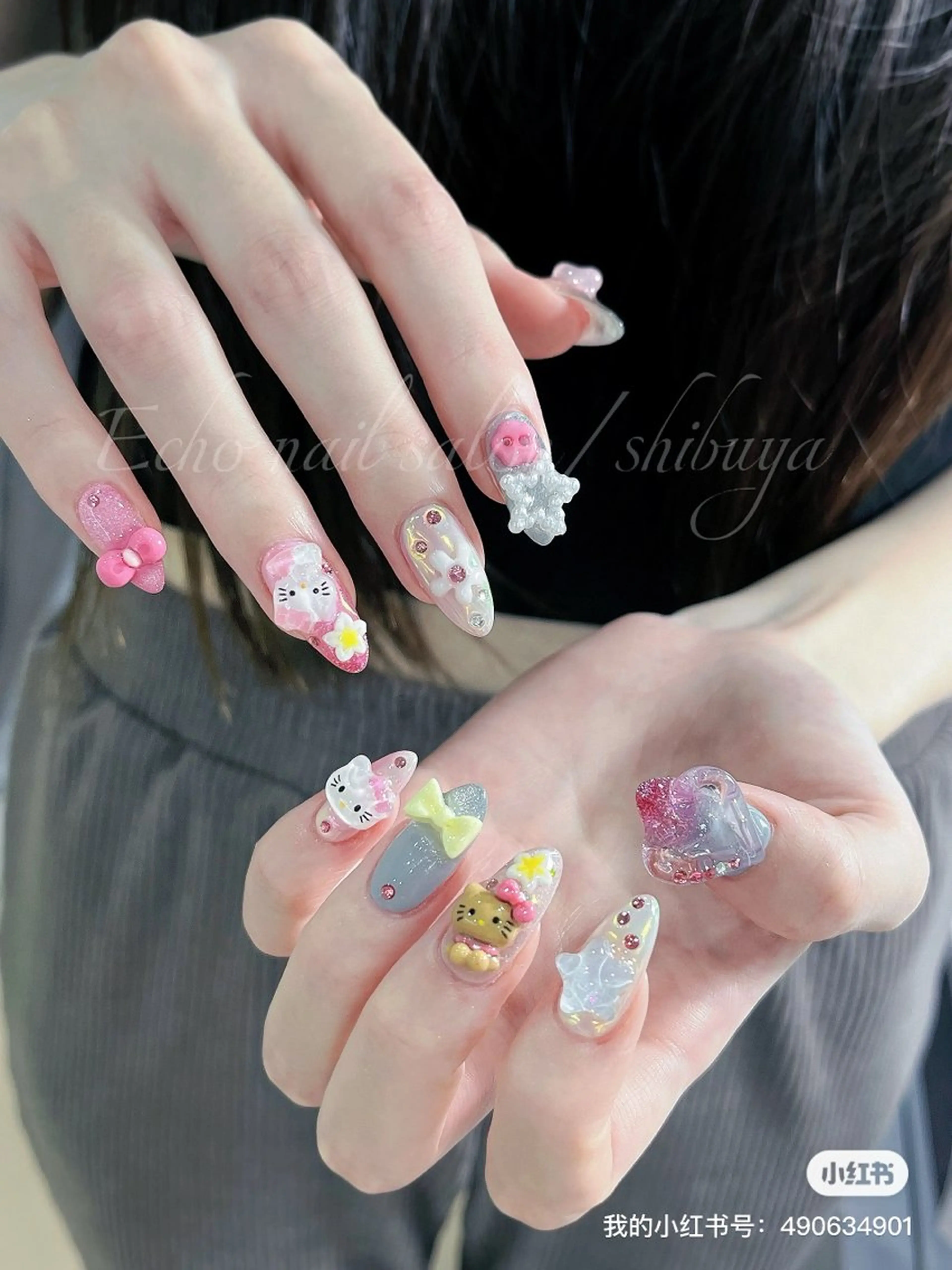 ミディアム ハンドネイル Echo Nail Salonのネイルデザイン