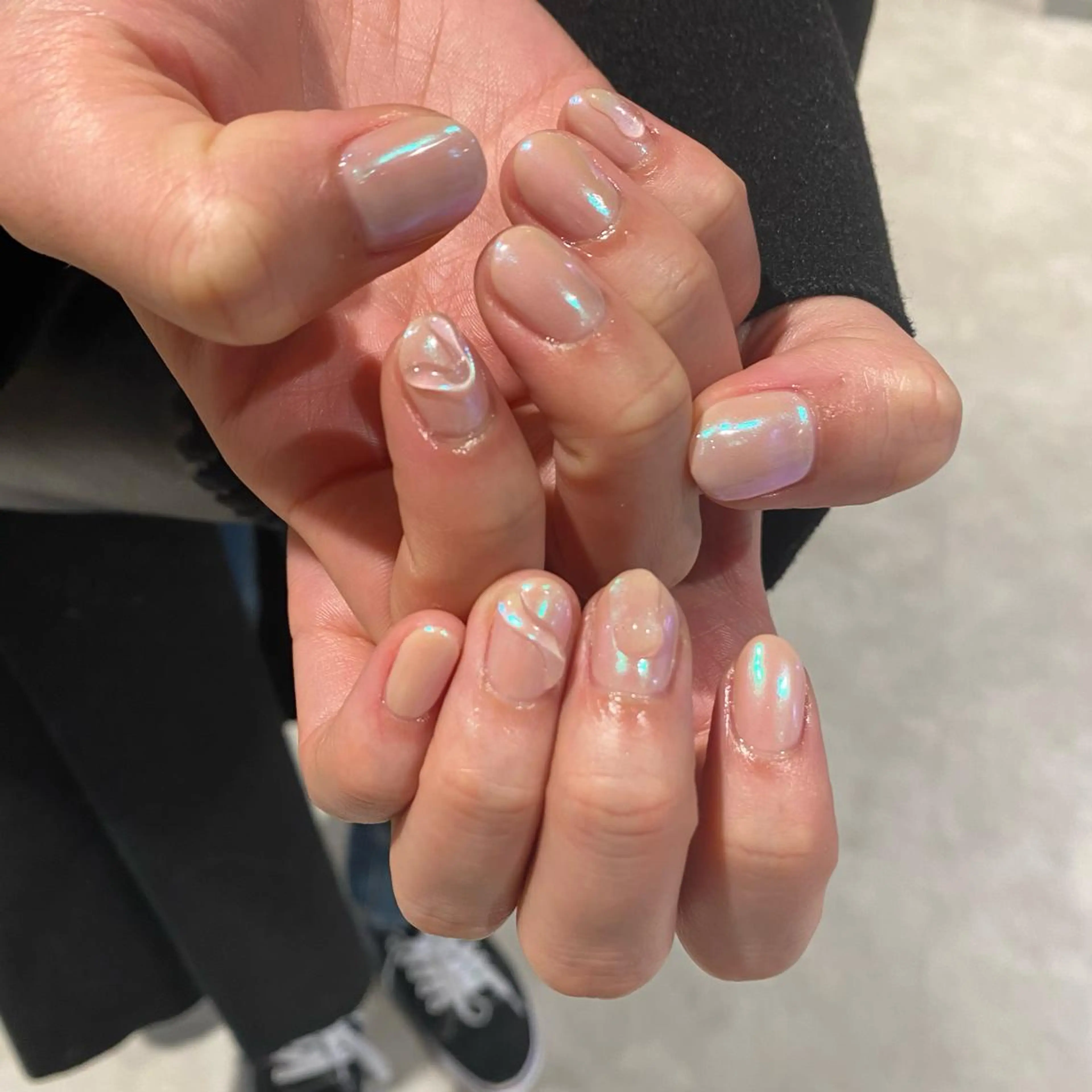 ネイル オーロラネイル ハンドネイル RINO AMANE nailのネイルデザイン