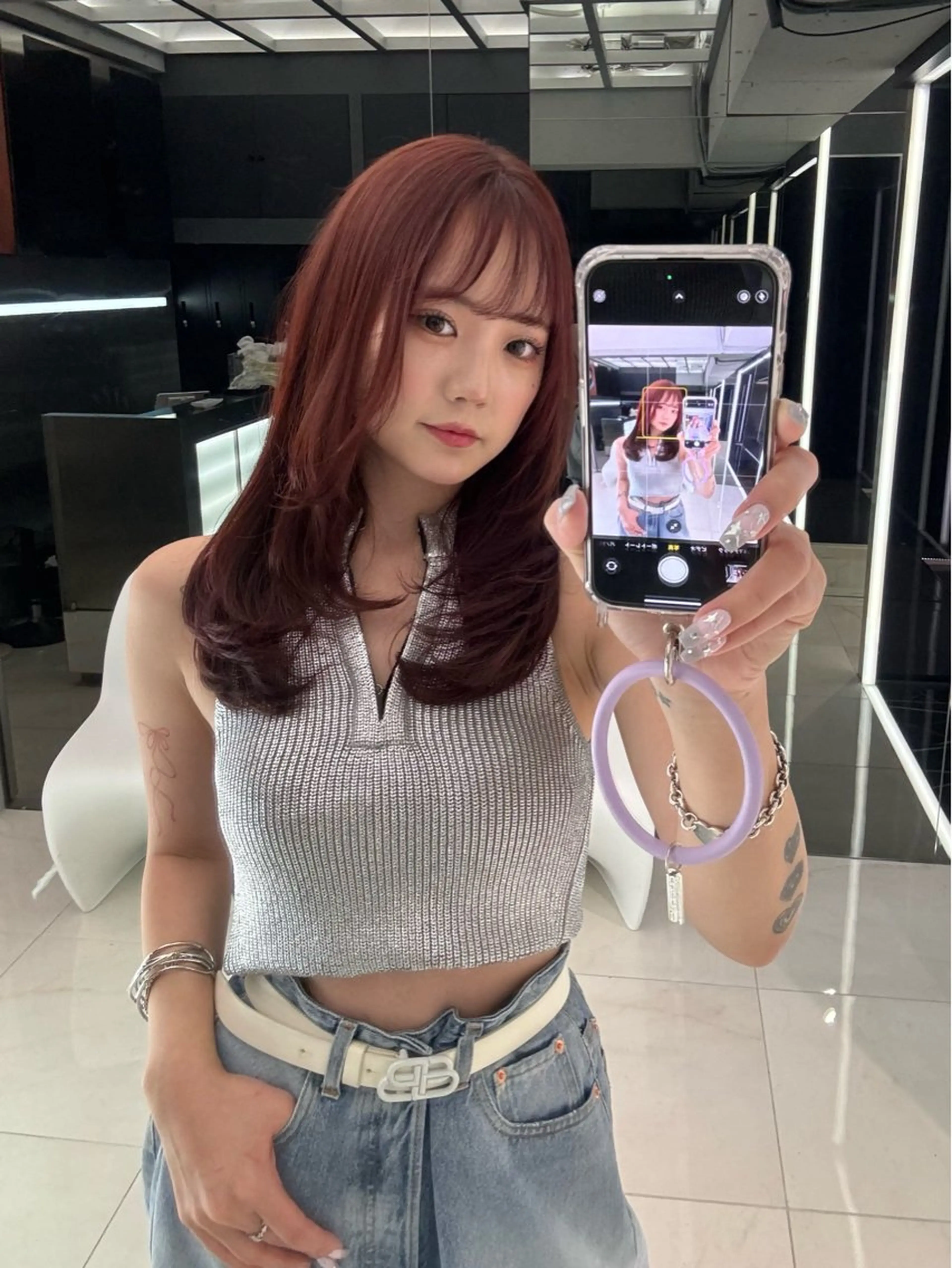 セミロング REDEAL SHIBUYA所属・maya/レイヤー カット/ミインパーマのヘアスタイル