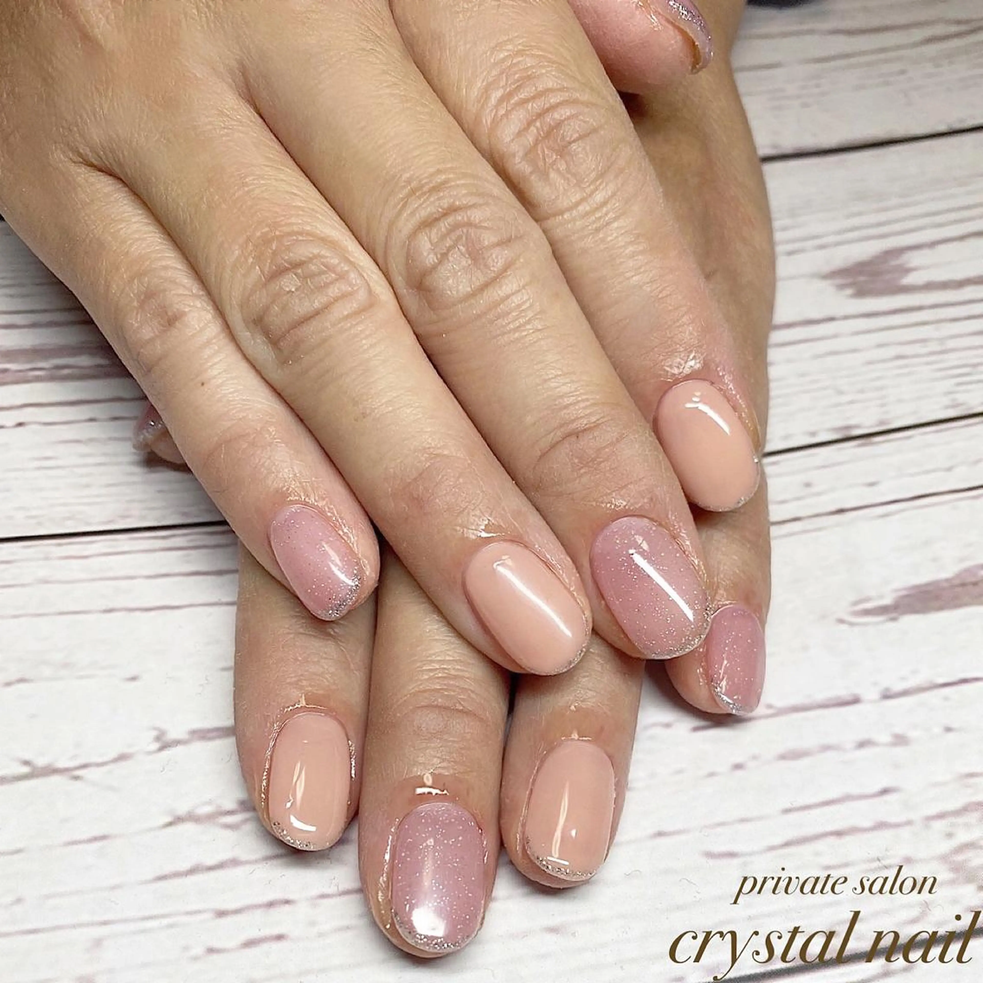 ネイル フレンチネイル Crystal Nailのネイルデザイン