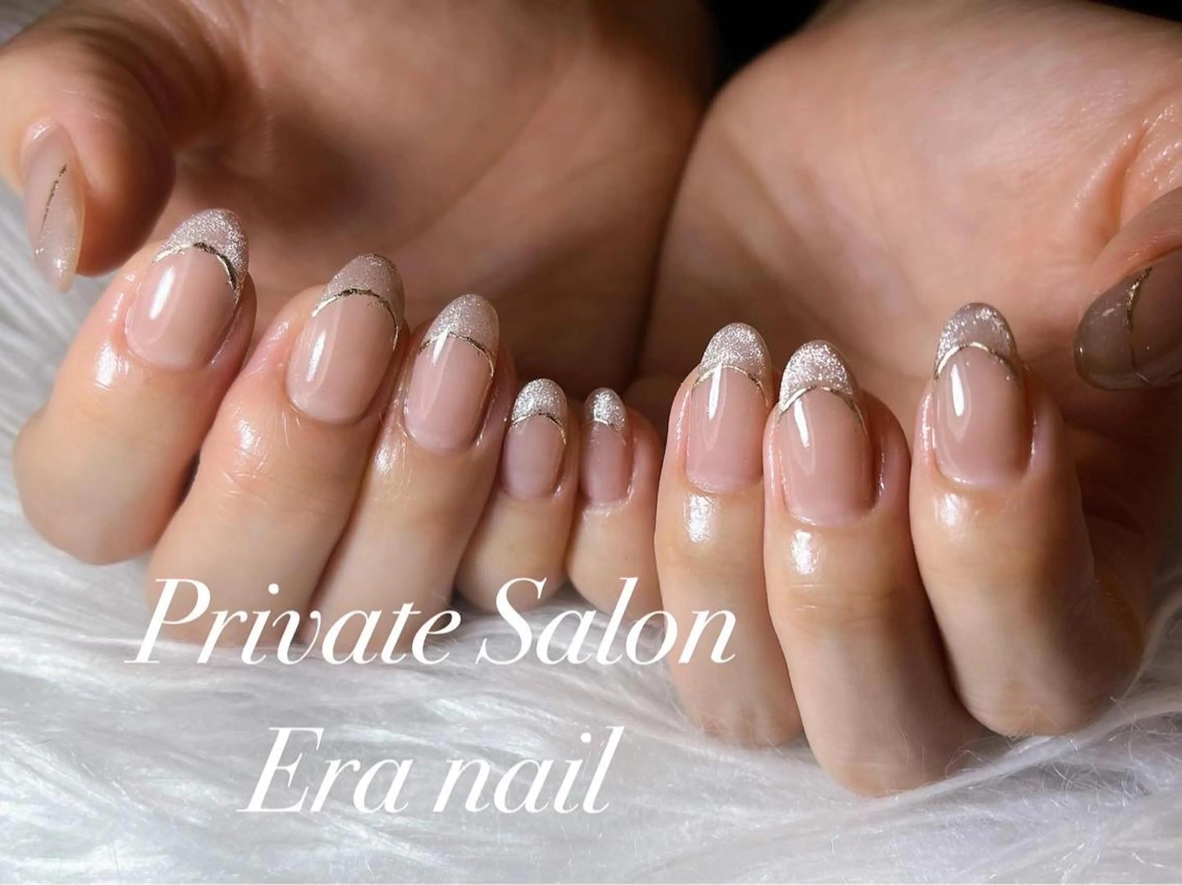 ネイル フレンチネイル マグネットネイル マグネットフレンチ Era nailのネイルデザイン