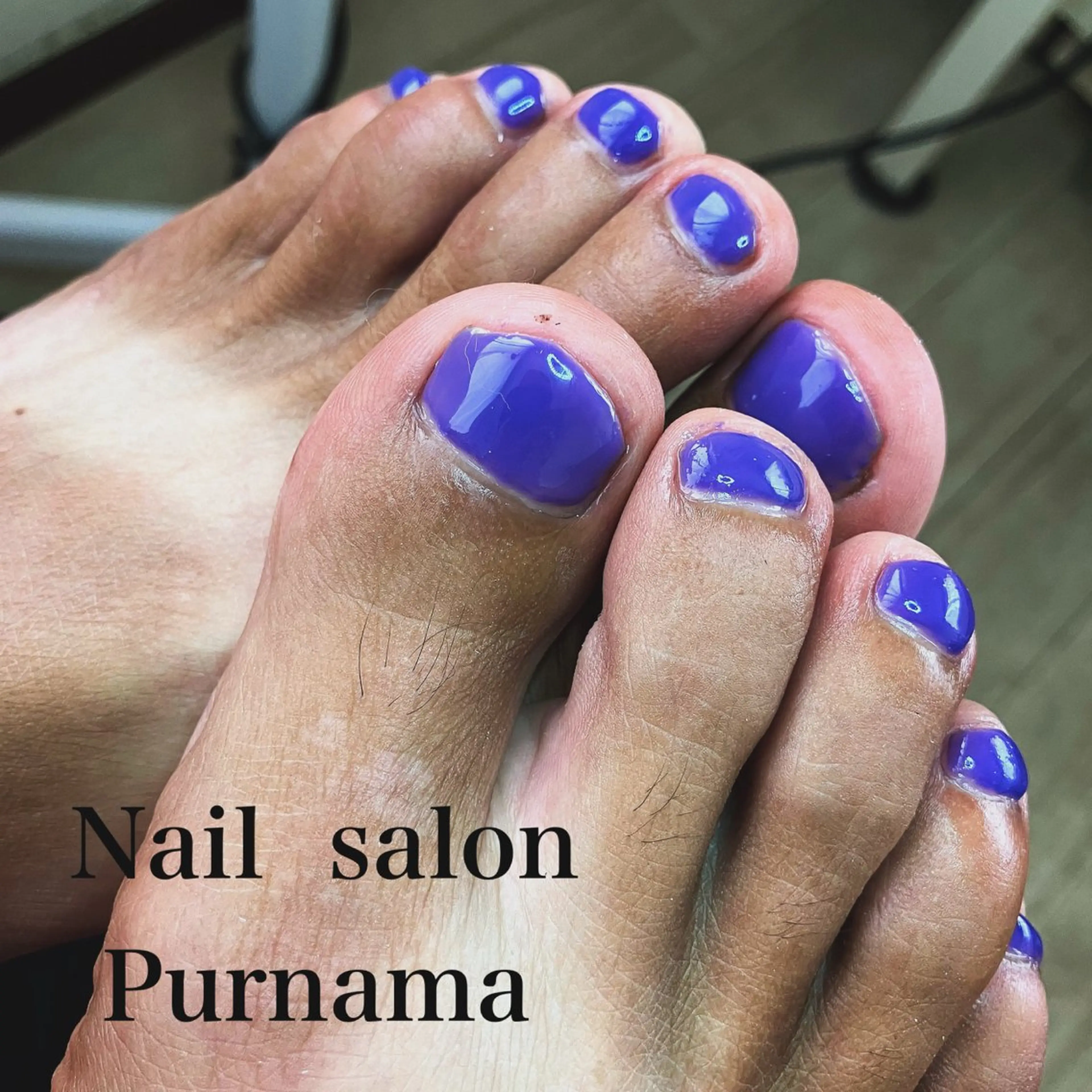 ネイル フットネイル メンズネイル ワンカラーネイル フットネイル Purnama(ﾌﾟﾙﾅﾓ)所属・Purnama あきのネイルデザイン