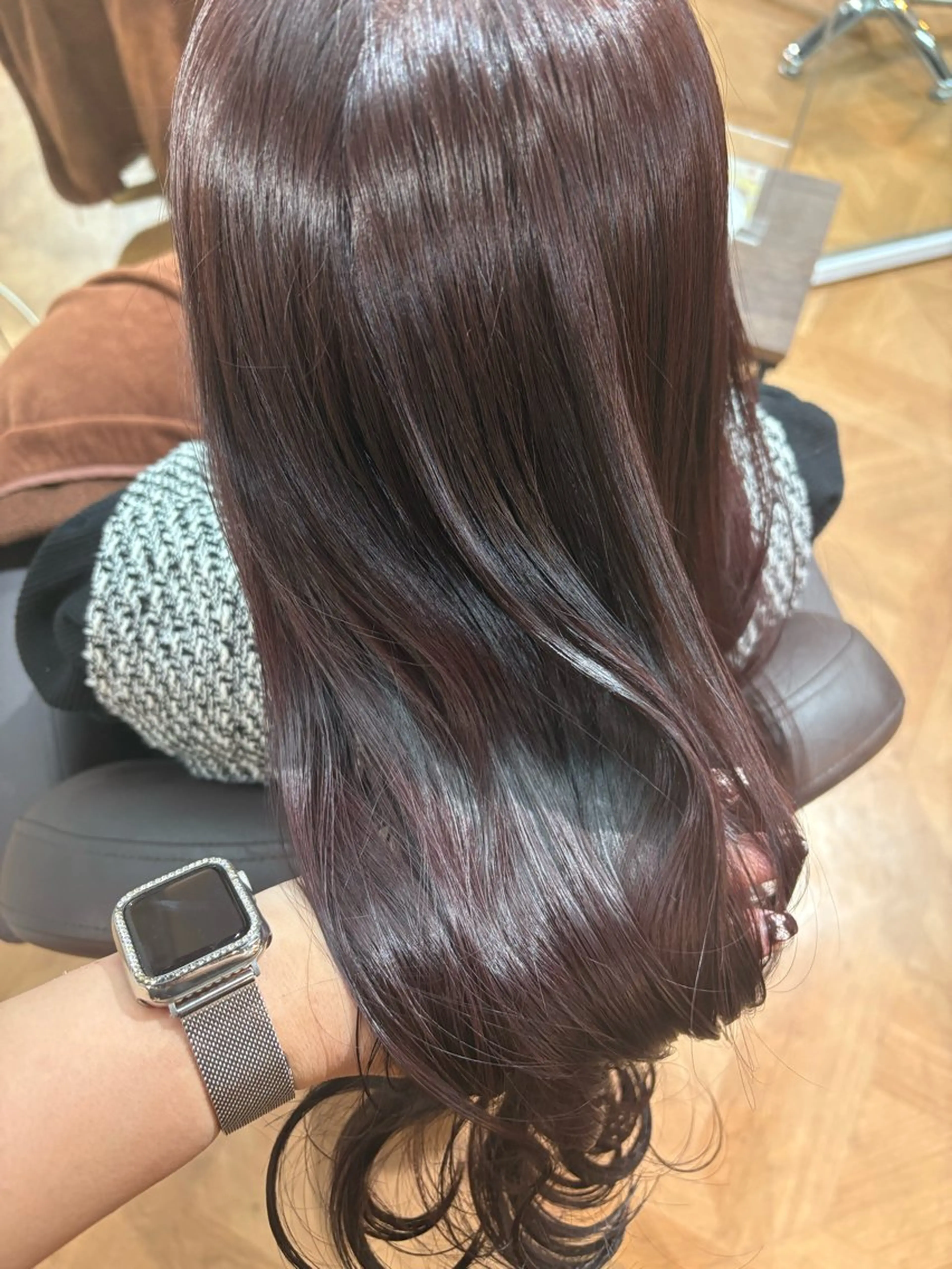 ロング カラー カシス ピンクカラー ヘアカラー 🍒Ayana🍒 艶カラー🍒のヘアスタイル