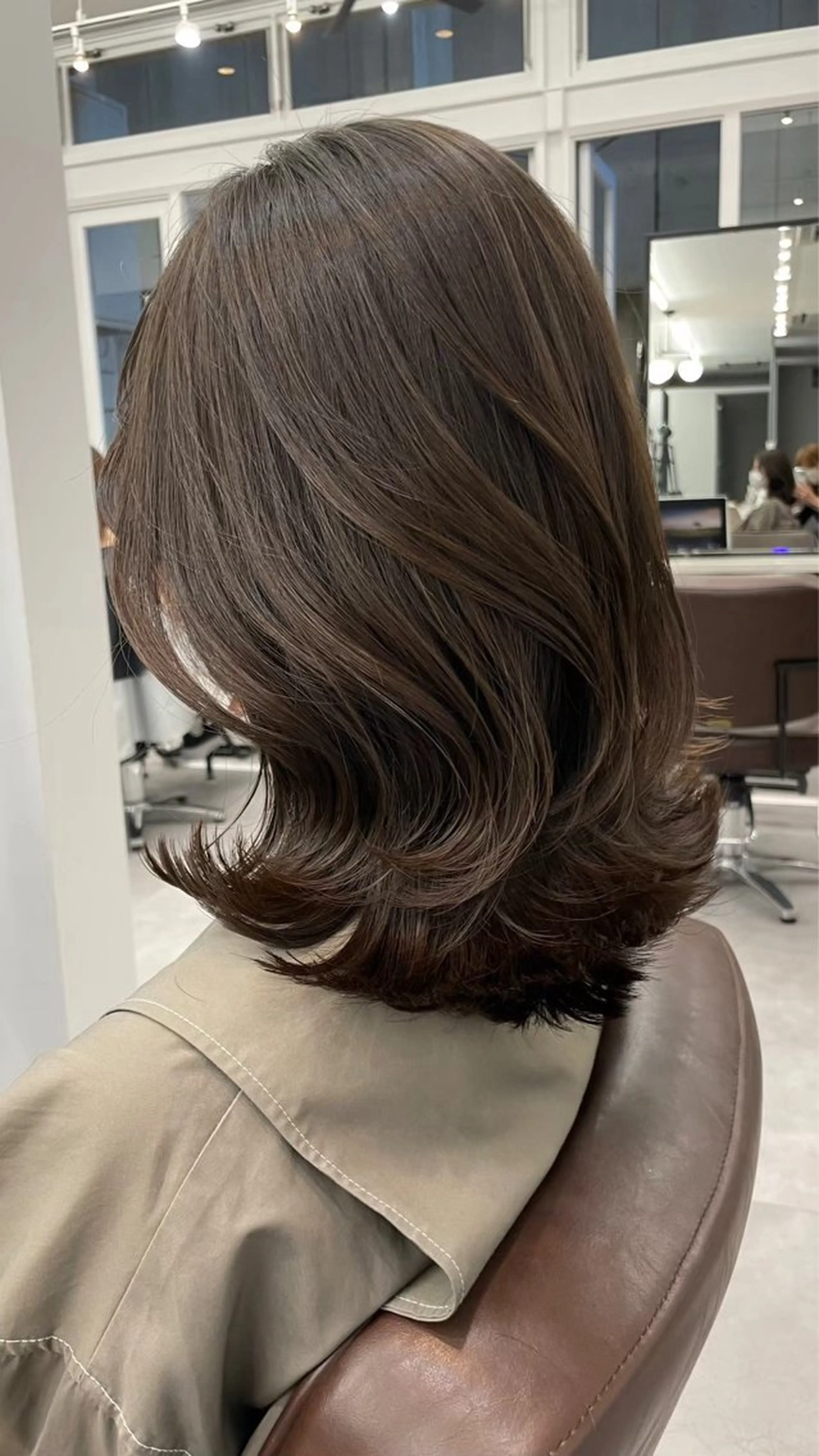 ミディアム ミディアムレイヤー レイヤーカット タンバルモリ/ タッセルボブ/神山のヘアスタイル