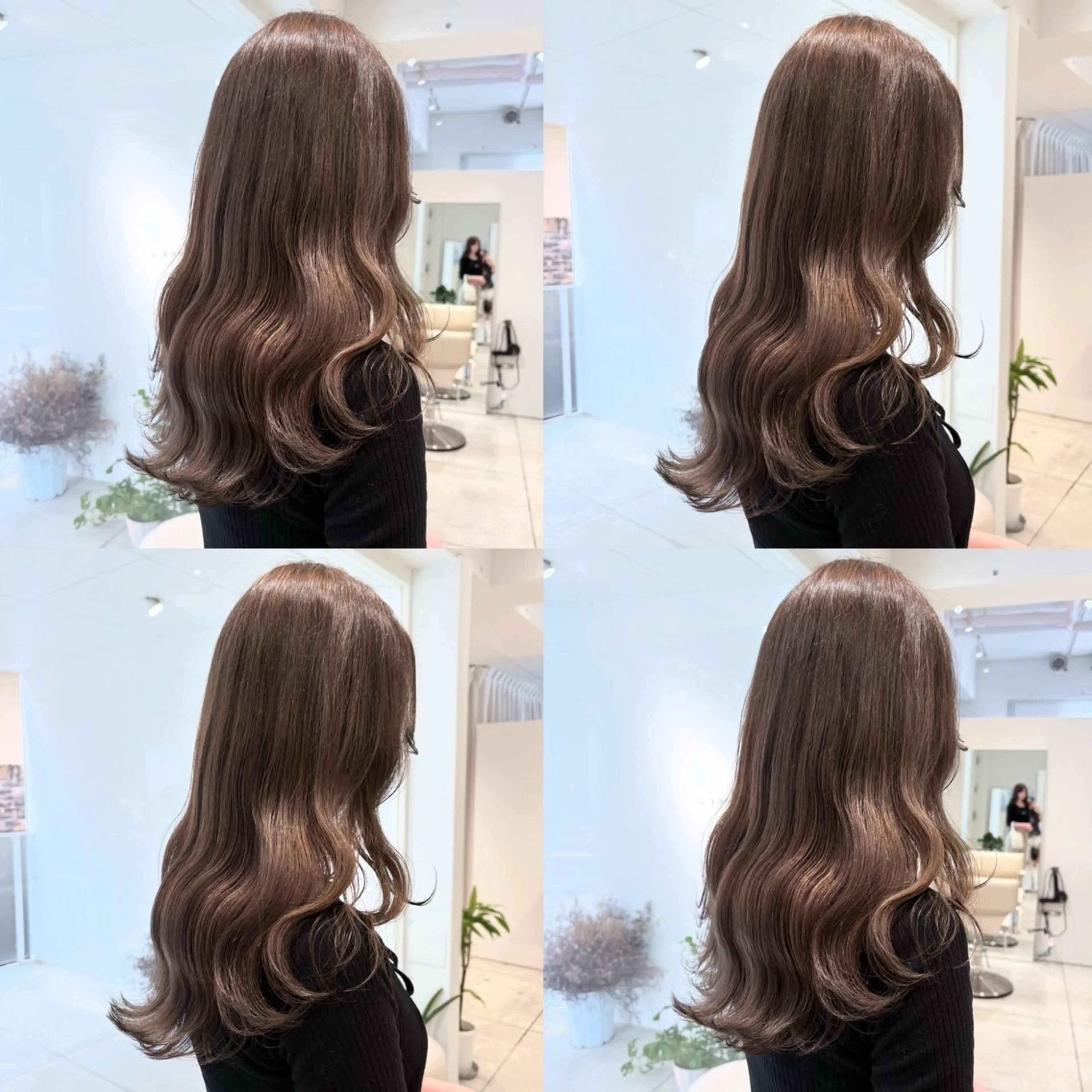 セミロング カラー アッシュ ベージュカラー ブリーチ ブラウンカラー ブラウンベージュ ヘアカラー トリートメント ヘッドスパ ヘアセット カジュアルを女っぽく 𝗮𝘆𝗮𝗰𝗼のヘアスタイル