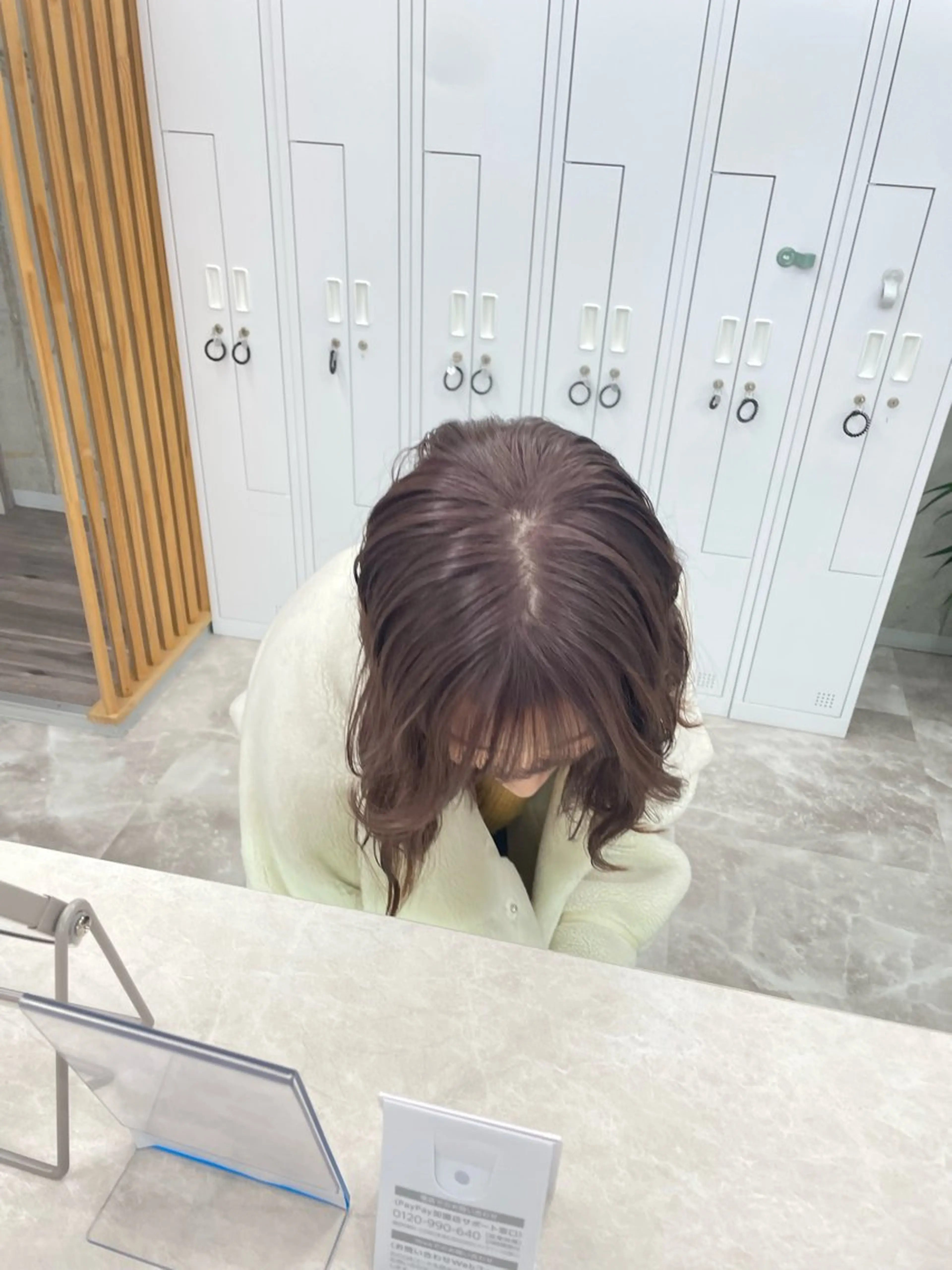 ミディアム カラー ベージュカラー ブリーチ/ベージュ 💕/momoaのヘアスタイル