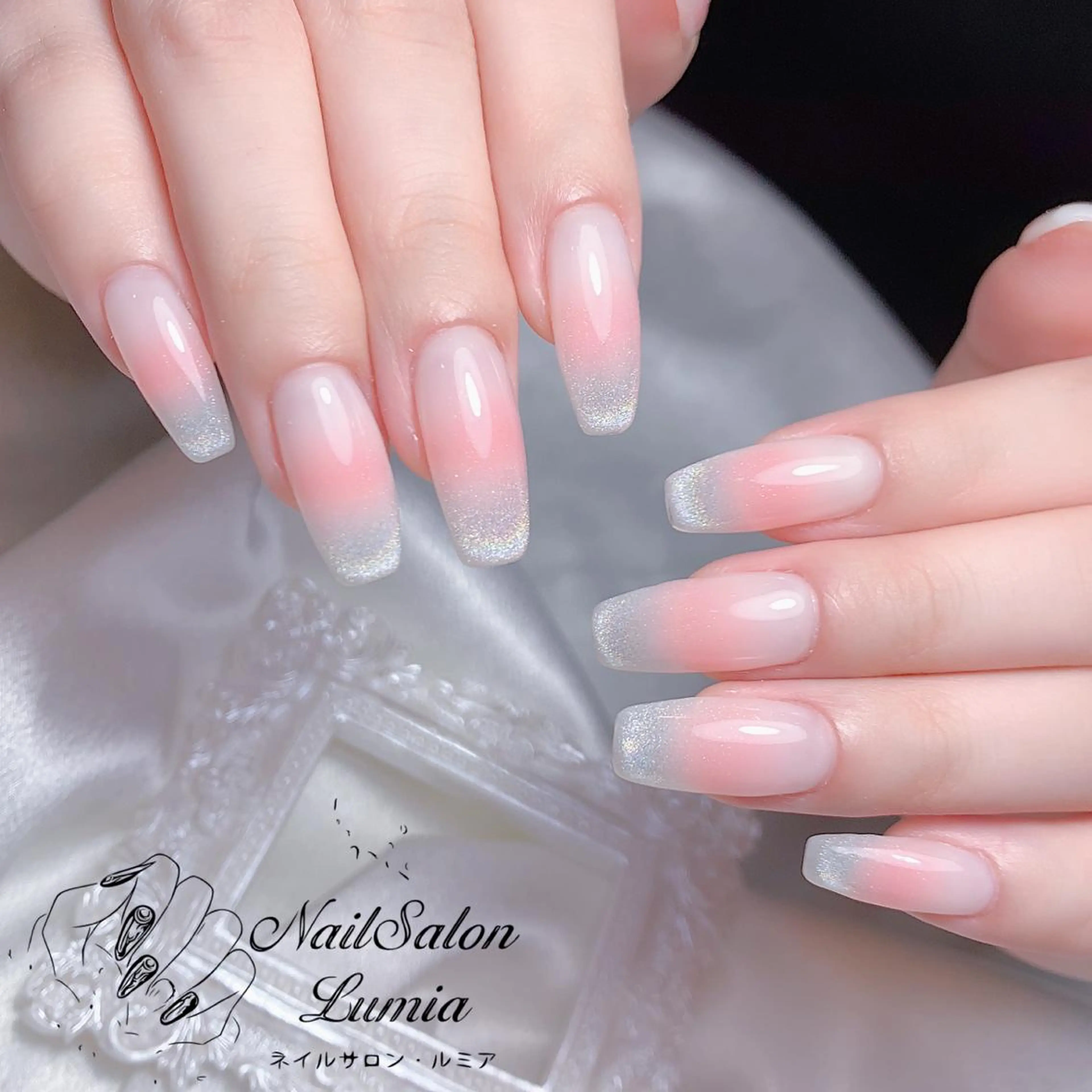 ネイル チークネイル グラデーション マグネットネイル ハンドネイル ネイルサロン ルミア Lumia 店長のネイルデザイン