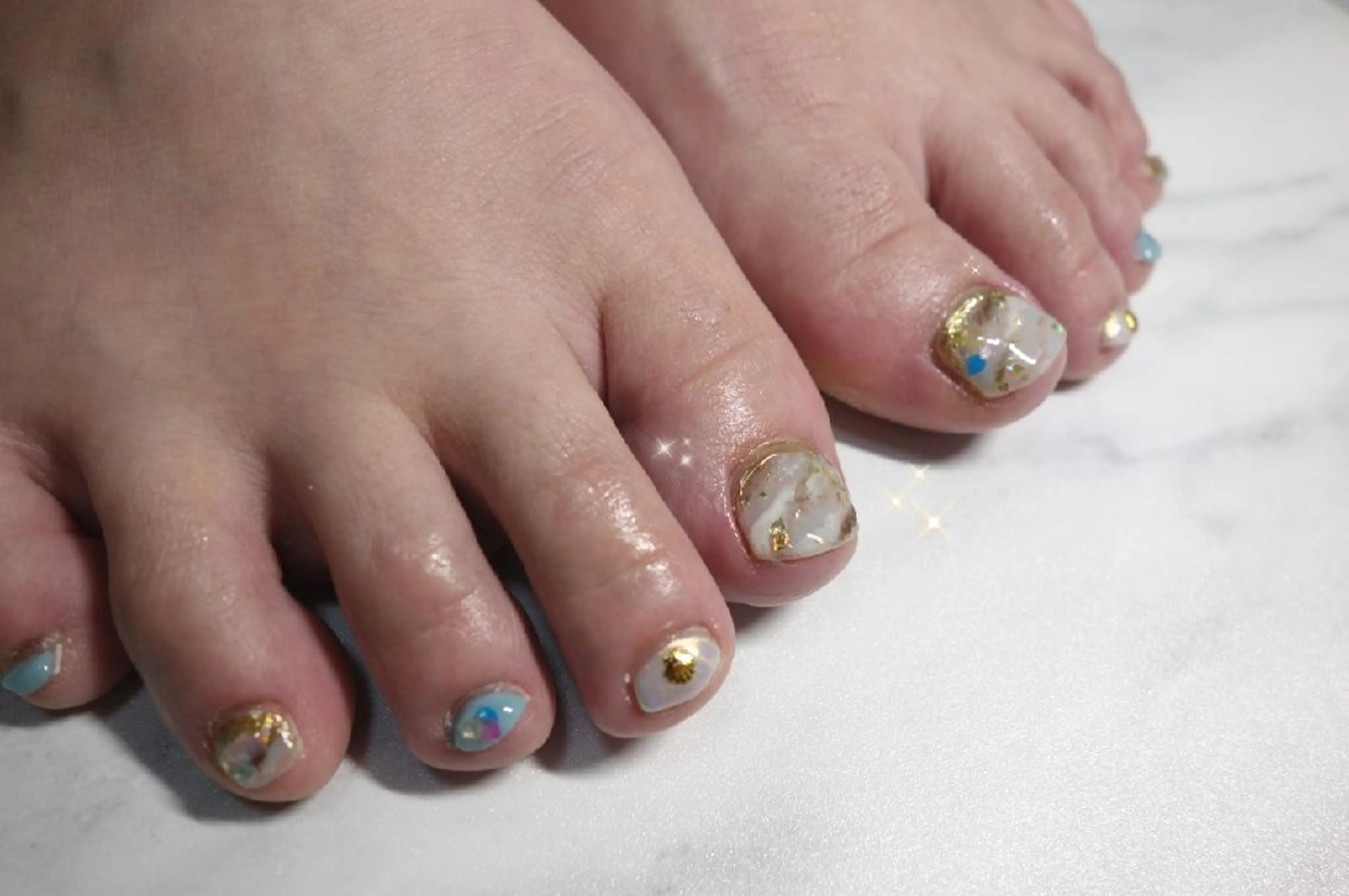 ネイル フットネイル ジェルネイル shellnail さなえのネイルデザイン