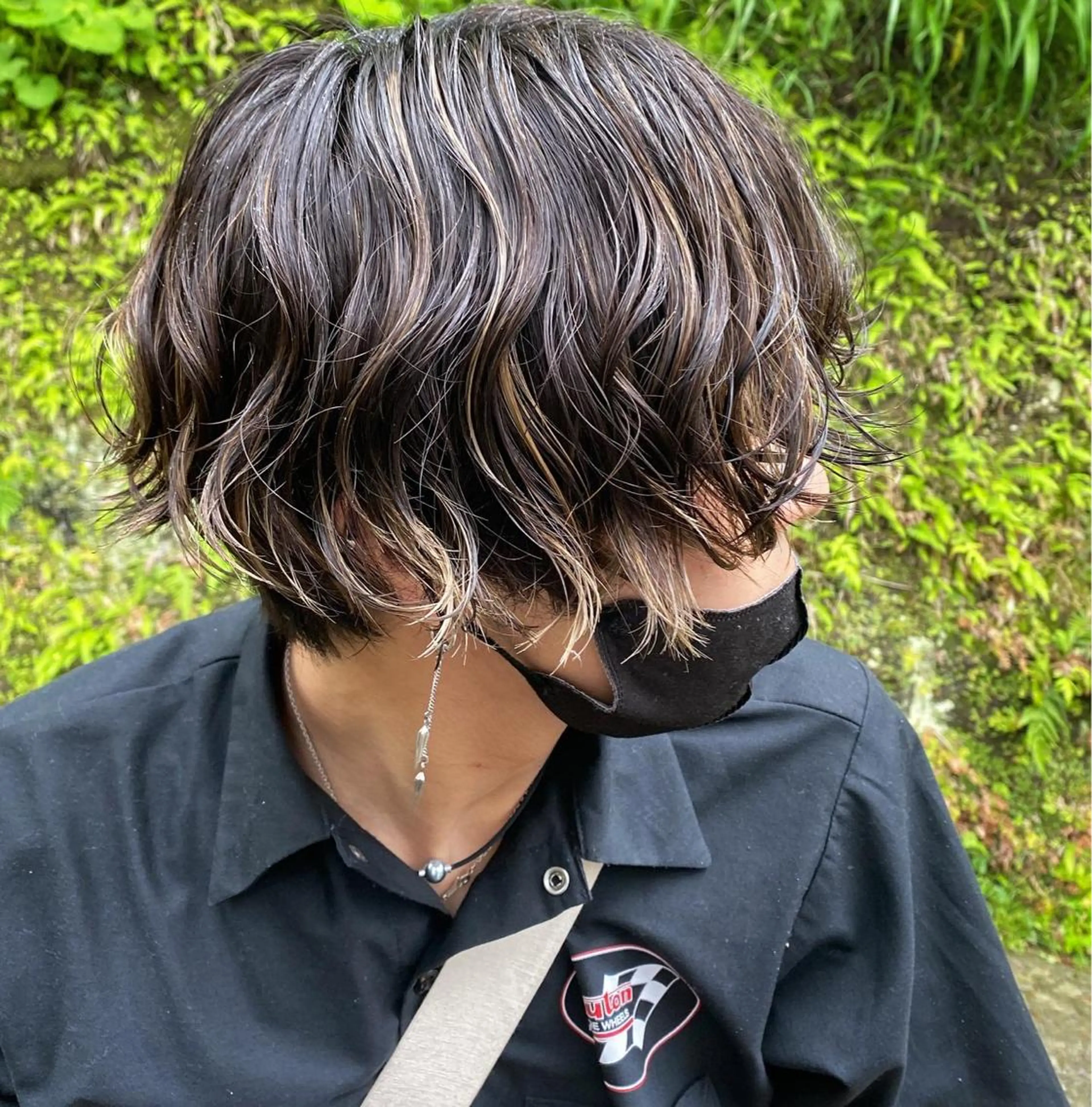 カラー メンズ メンズハイライト マッシュ メンズパーマ ハイライトカラー W EYE BEAUTY 浦和店所属・誉田 美優のマツエク・マツパデザイン